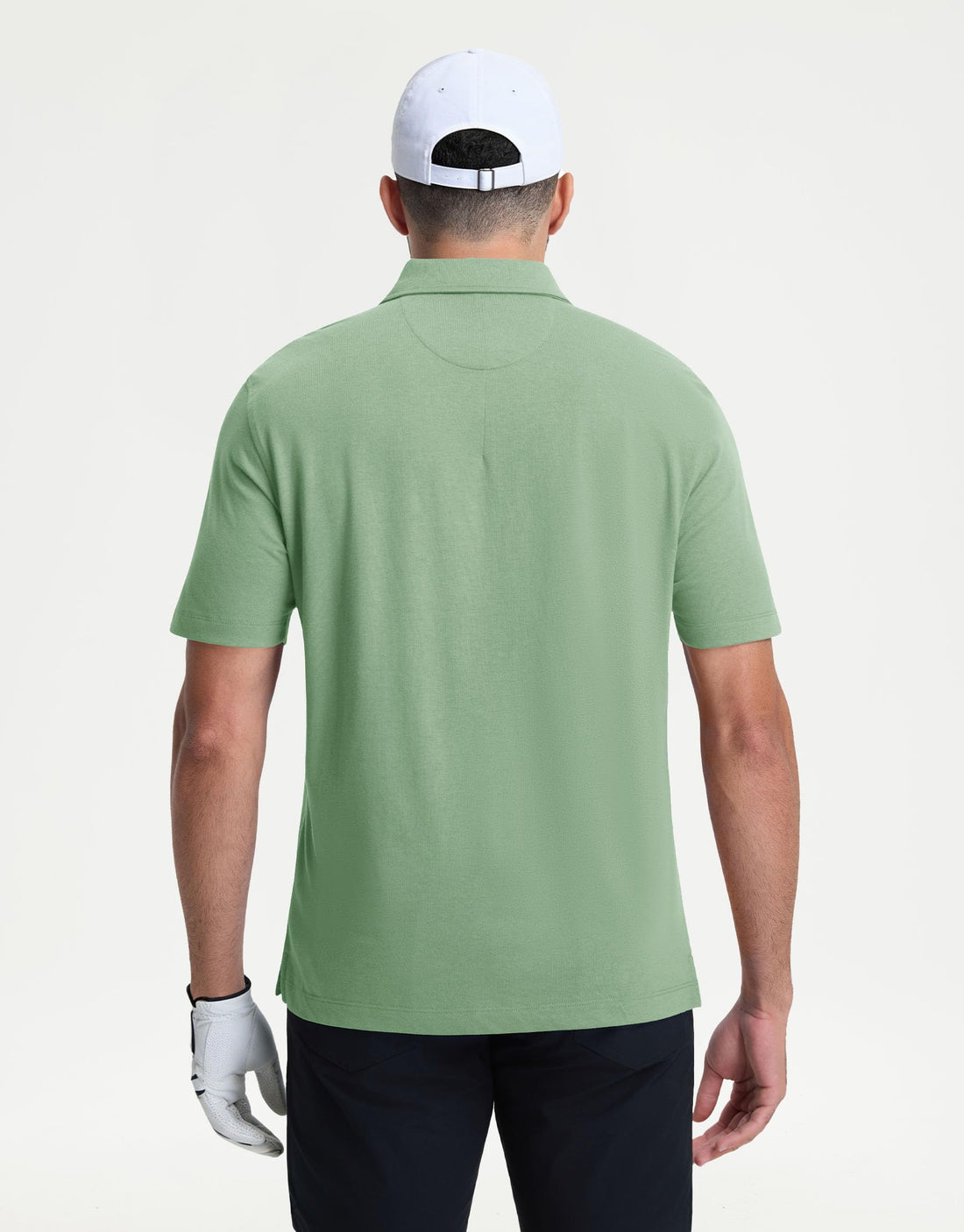 M MAELREG Mens Golf Shirts Short Sleeve Lightweight Soft Cotton Blend with Pocket Summer Casual Daily Wear