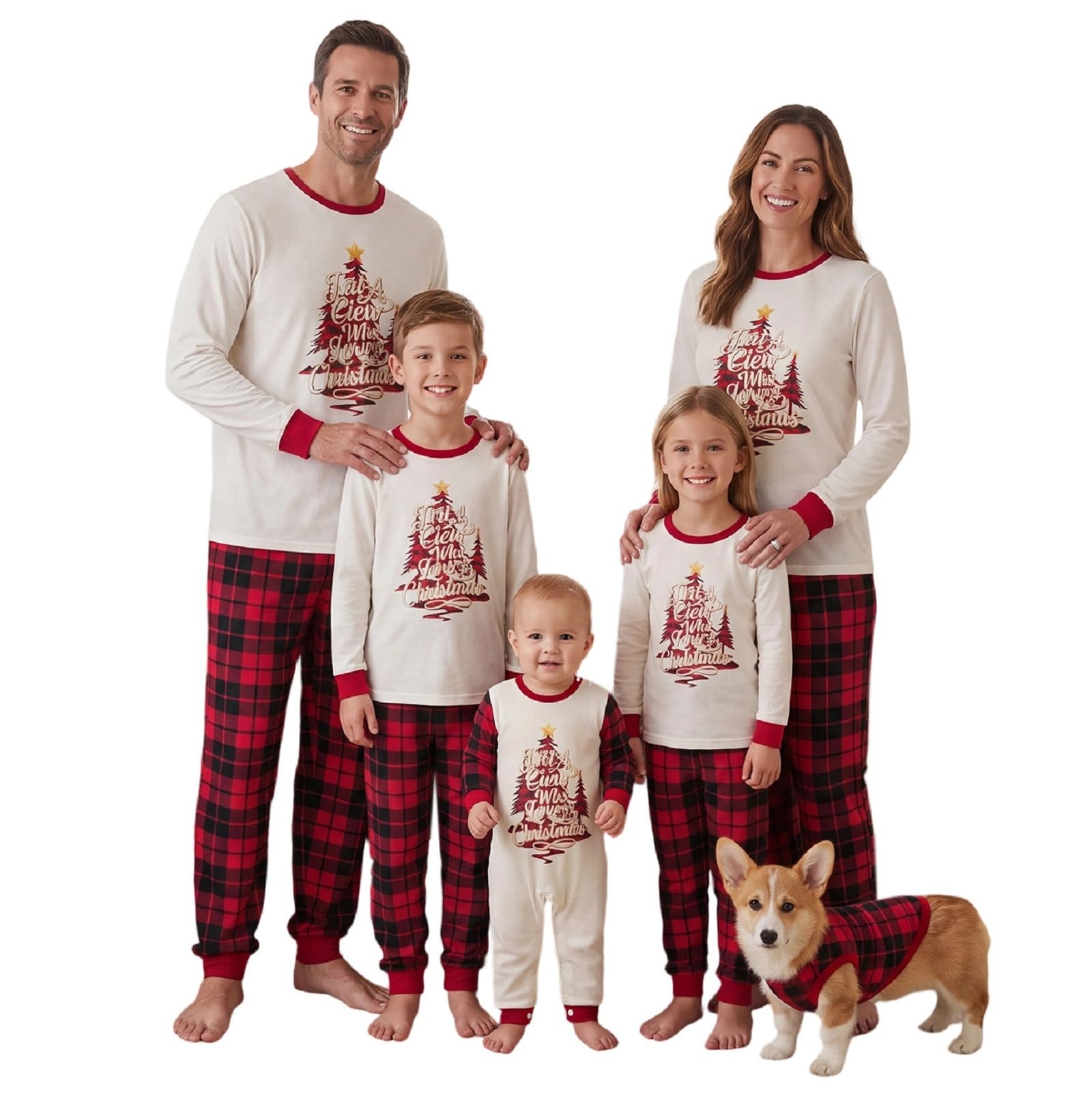 Christmas Pajama Family Matching Pajamas Sets Christmas Pjs Sleepwear Outfits for Christmas Holiday Xmas Party