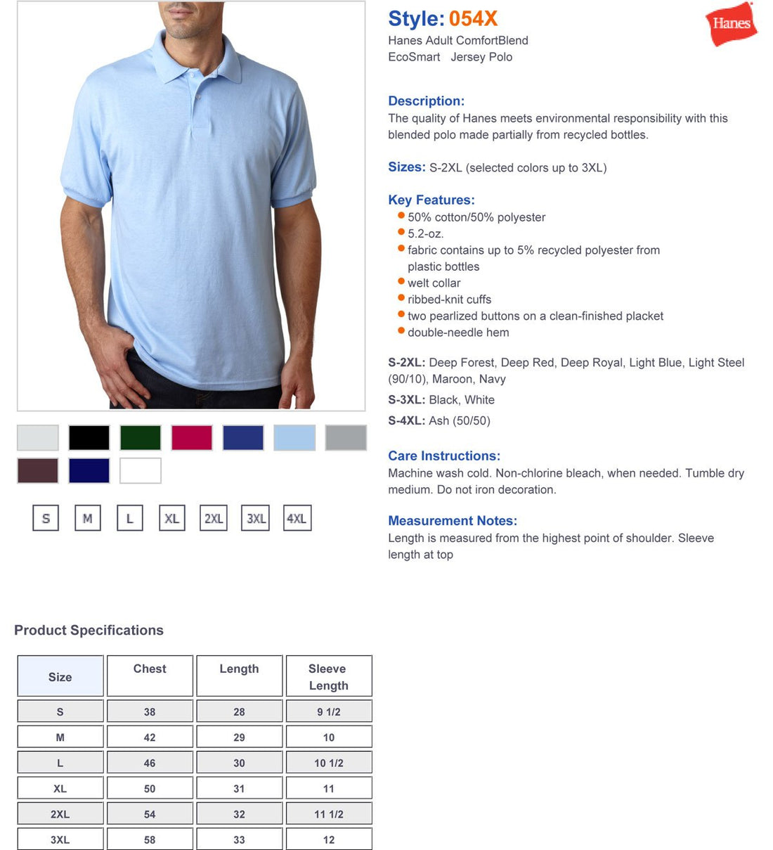 Jersey Polo by Hanes