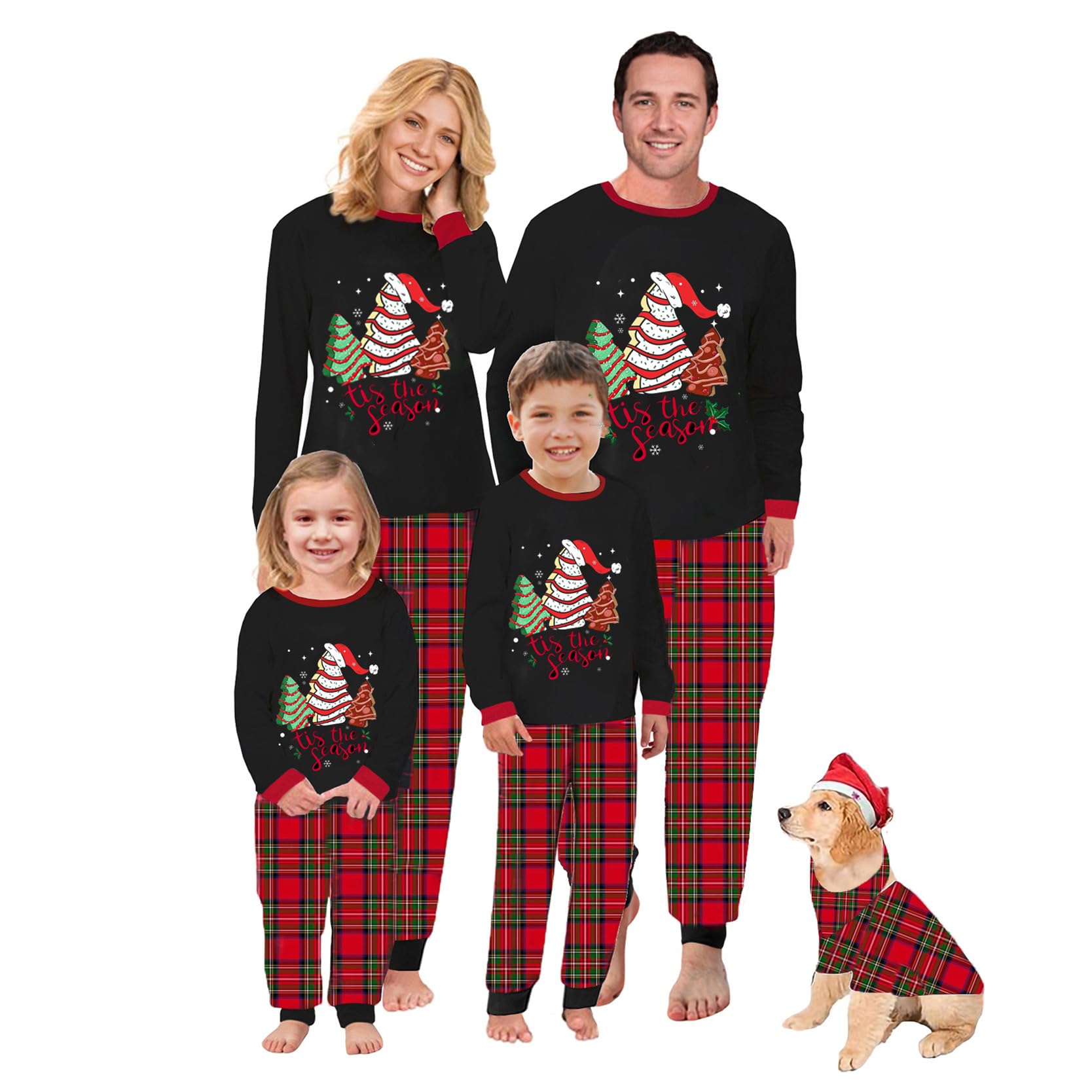 WephuPSho Christmas Family Matching Pajamas, Festive Xmas Jammies Sets for the Whole Family, Holiday Pjs Christmas