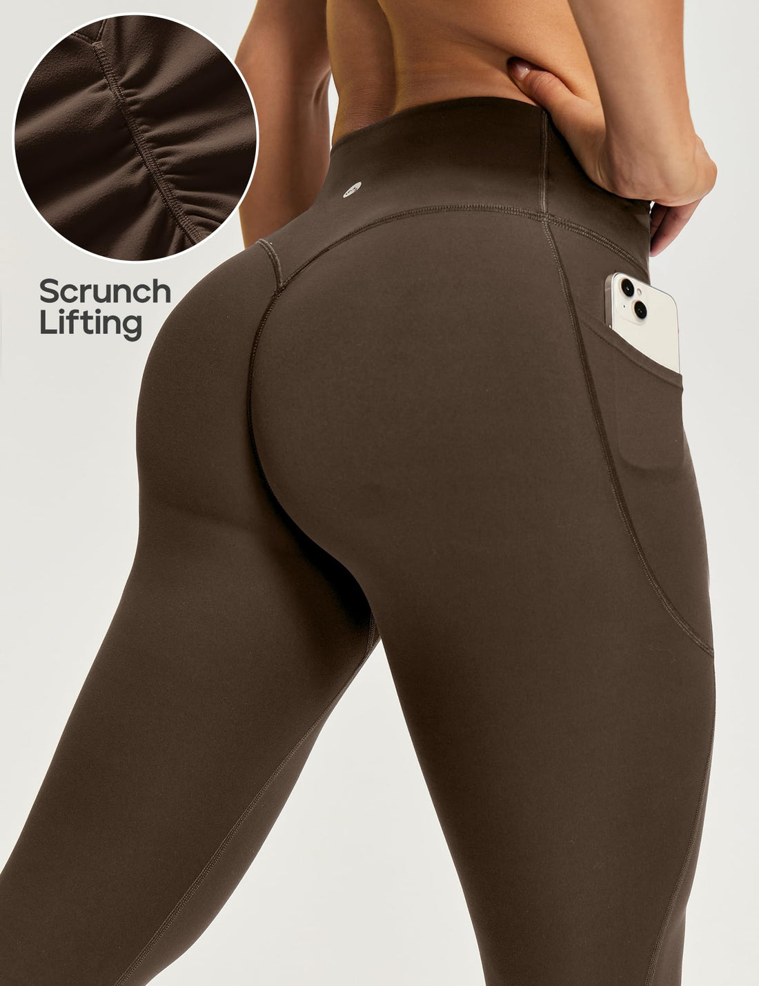Heathyoga Scrunch Butt Lifting Leggings with Pockets for Women Yoga Pants | 2 Side Pockets, 25 Inches, Buttery Soft Fabric, Non See-through, No Front Seam, Mid Compression, Pilates Outfits, Workout