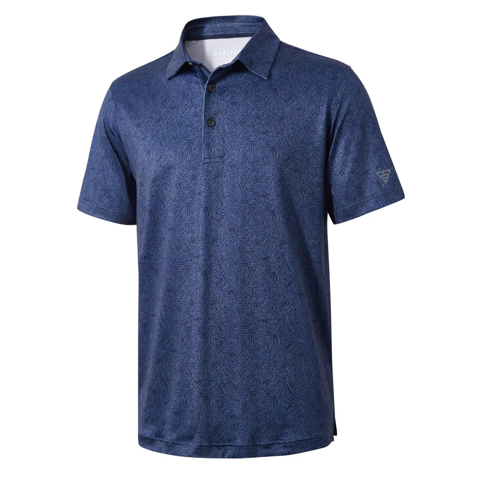Golf Shirts for Men Dry Fit Short Sleeve Print Performance Moisture Wicking Polo Shirt