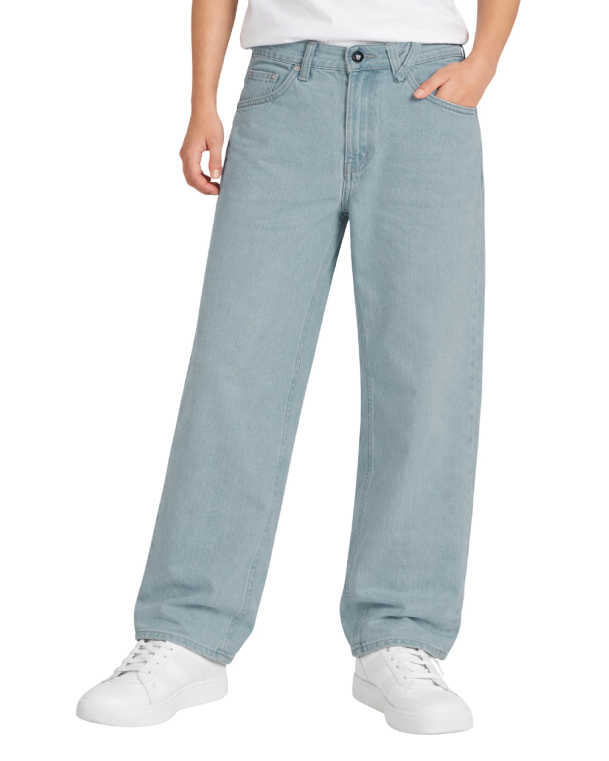 Volcom Boys' Regular Fit Pull-On Denim Jeans, 5-Pocket Style | Relaxed Comfort That Moves with Growing Kids, a Classic Timeless Look for School, Weekends or Everyday Wear