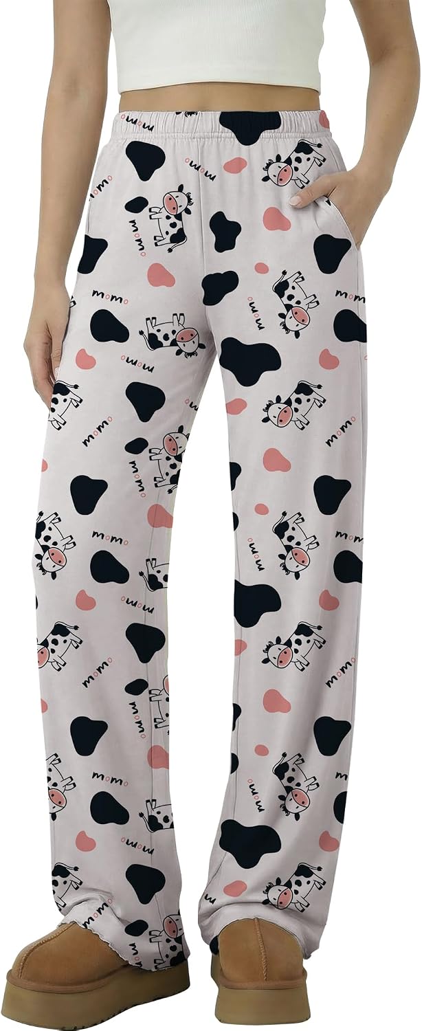 Ekouaer Pajama Pants Women 2026 Soft Sleep Pants Lounge Wide Leg Pj Bottoms