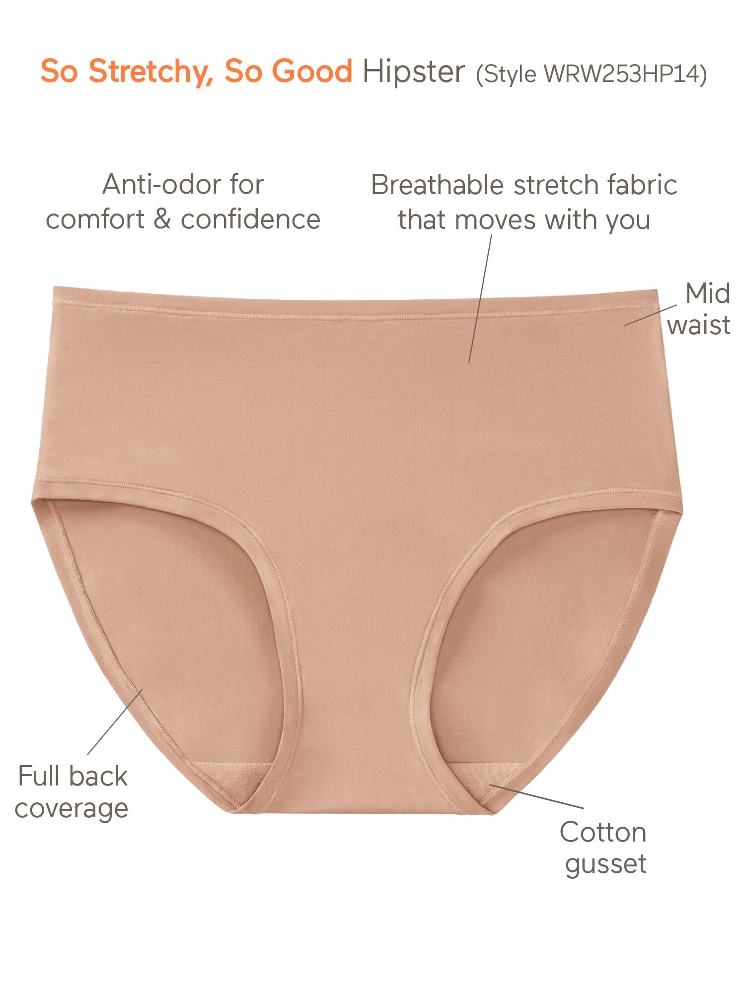 Warner's womens Warners Women's So Stretchy, So Good Hipster Panty Wrw253hp14