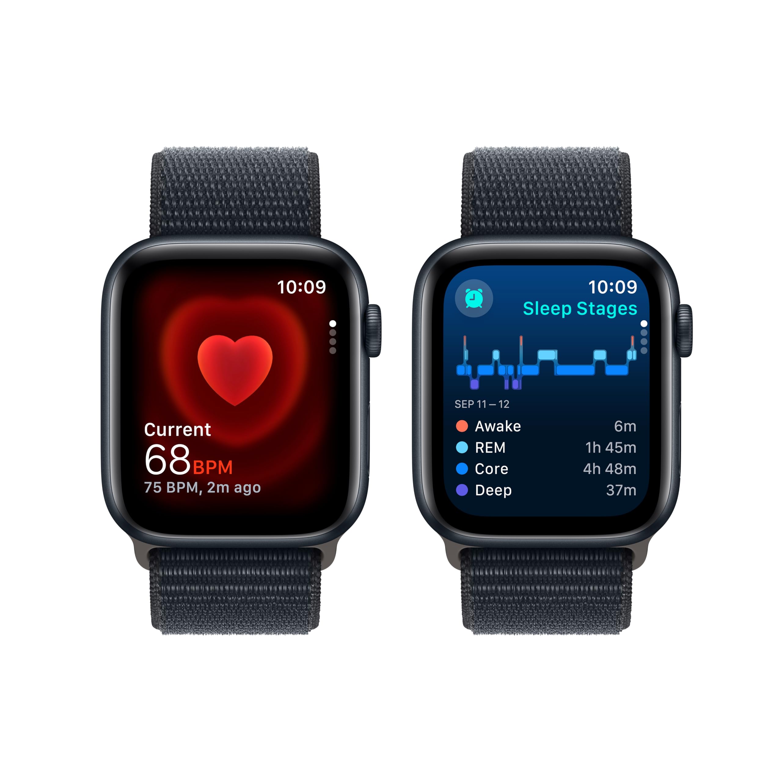 Apple Watch SE (2nd Gen) (GPS + Cellular, 40mm) - Starlight Aluminum Case with Starlight Sport Band, S/M (Renewed)