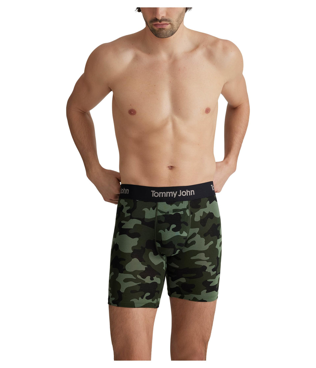 Tommy John Men's Mid-Length Boxer Briefs - Second Skin Fabric - 6" Inseam, Underwear with Contour Pouch and Quick Draw Fly