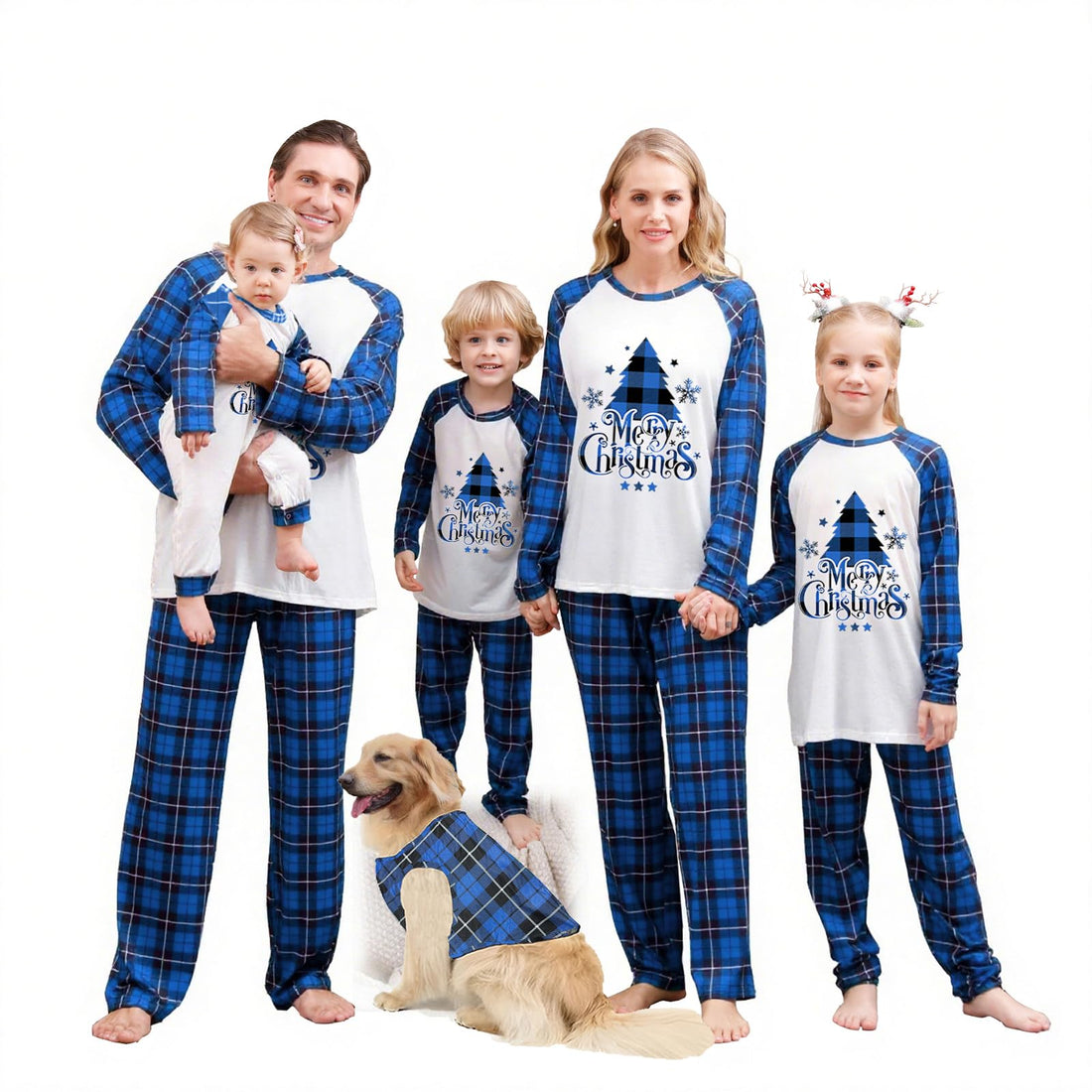 OAKFashion Christmas Family Pajamas Holiday Christma Pajama Family Matching Pjs Set Sleepwear Xmas Jammies