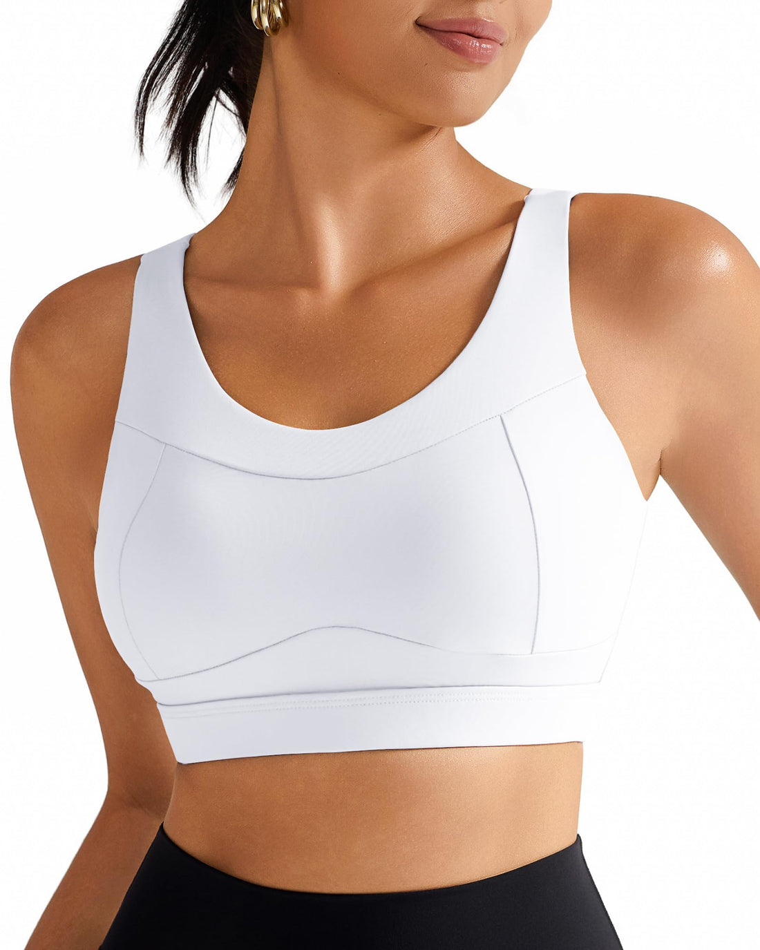 RUNNING GIRL High Impact Sports Bras for Women,Racerback Running Bra Workout Crop Tank Tops Longline Sports Bra Push up