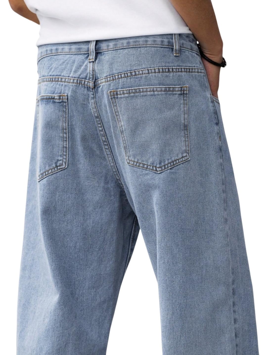 Baggy Jeans for Men Y2K Streetwear Vintage Wide Leg Loose Fit Denim Pants Hip Hop Skater Carpenter Jeans