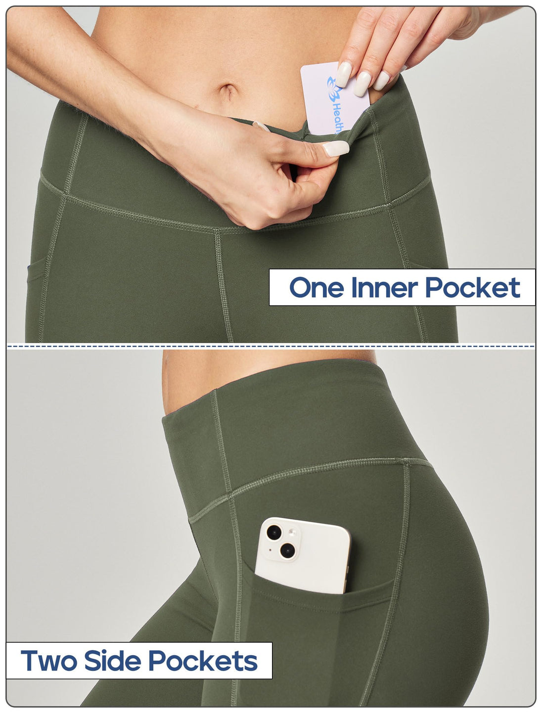 Heathyoga Leggings with Pockets for Women Tummy Control High Waisted Yoga Pants Women Compression Workout Leggings