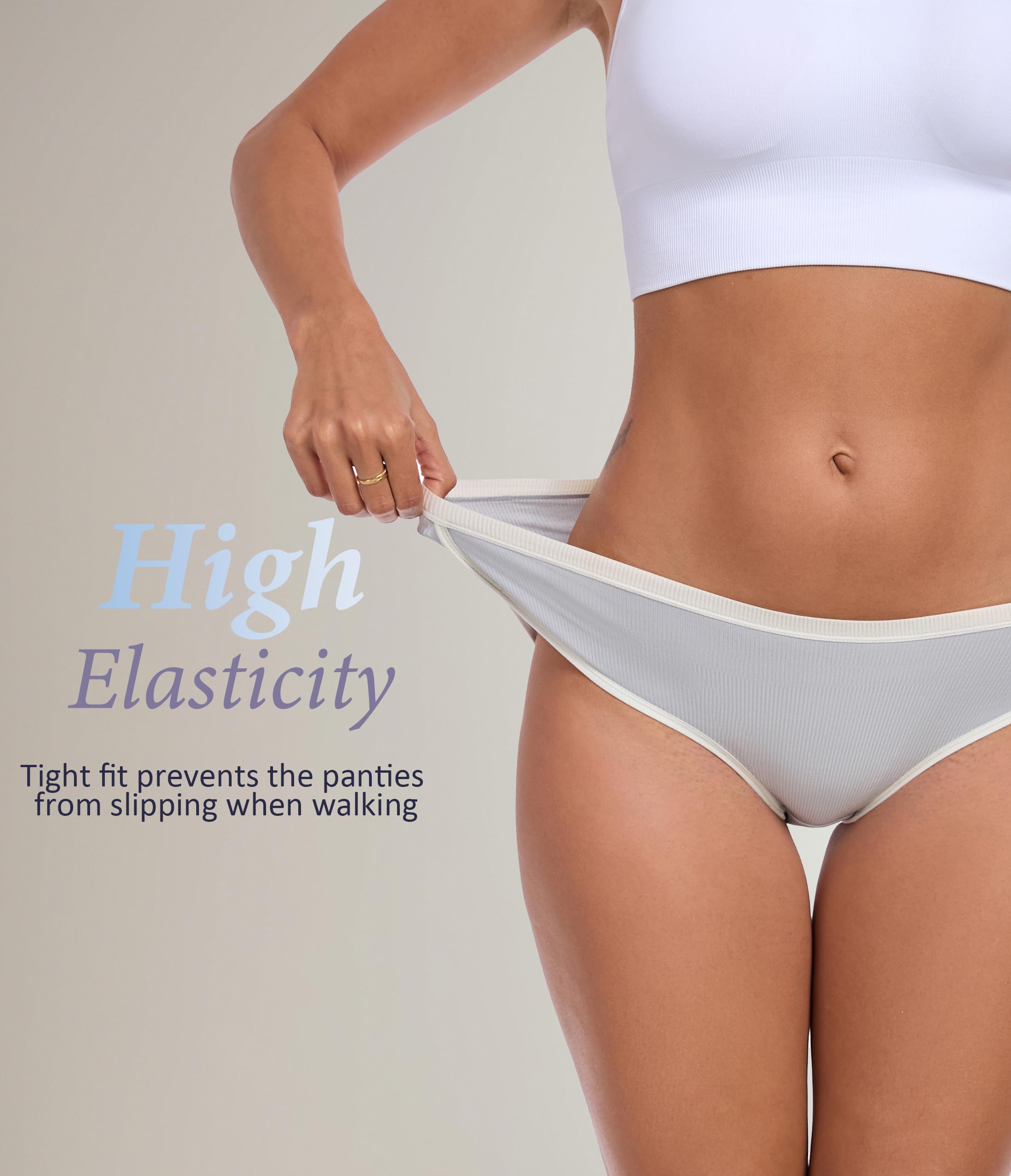 ANLIQI Women's Modal Underwear Microfiber Bikini Panties Women Soft Hipster