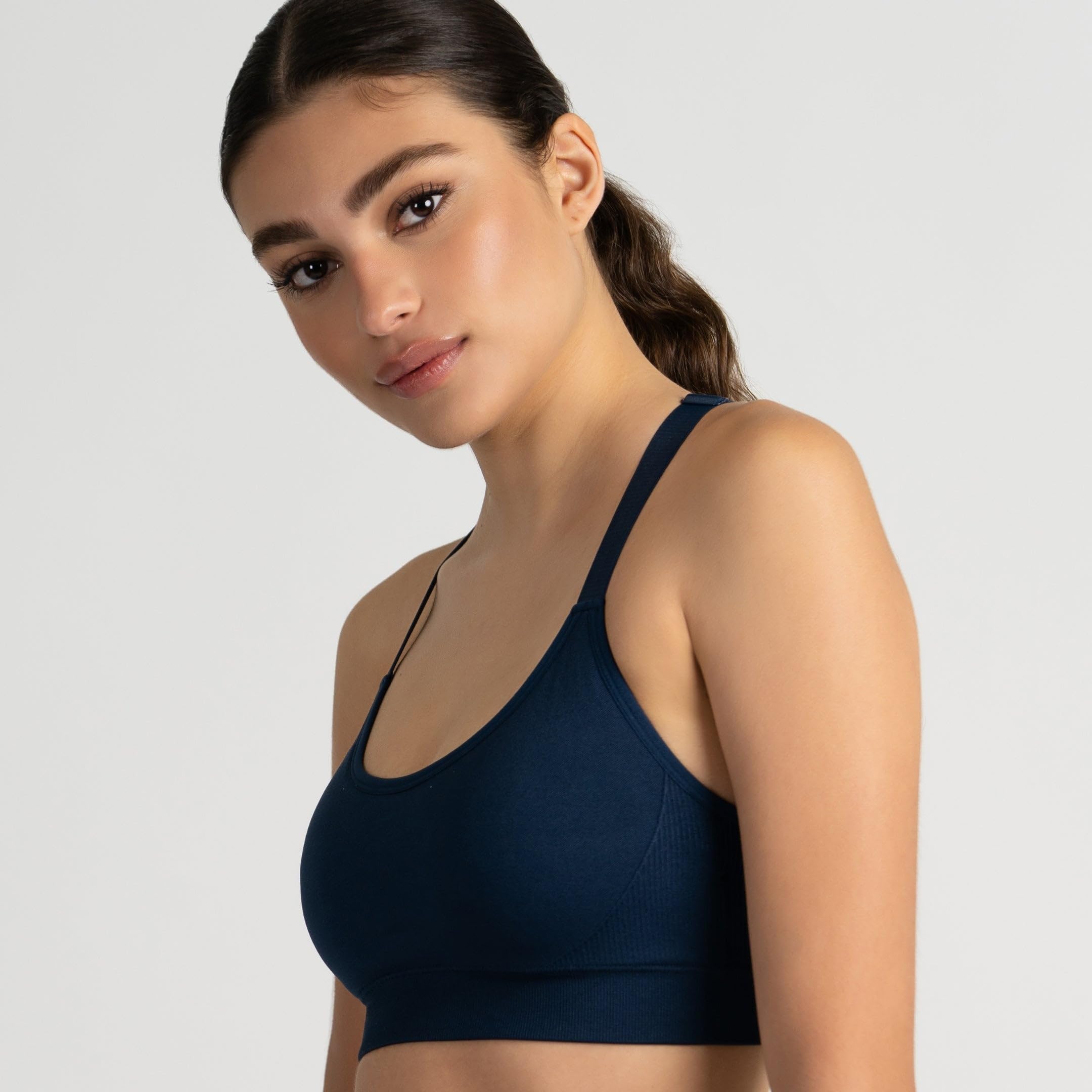 New Balance 3 Pack Seamless Sports Bras for Women, Cami Keyhole Breathability, Gym Sports Bra, Yoga Workout Set