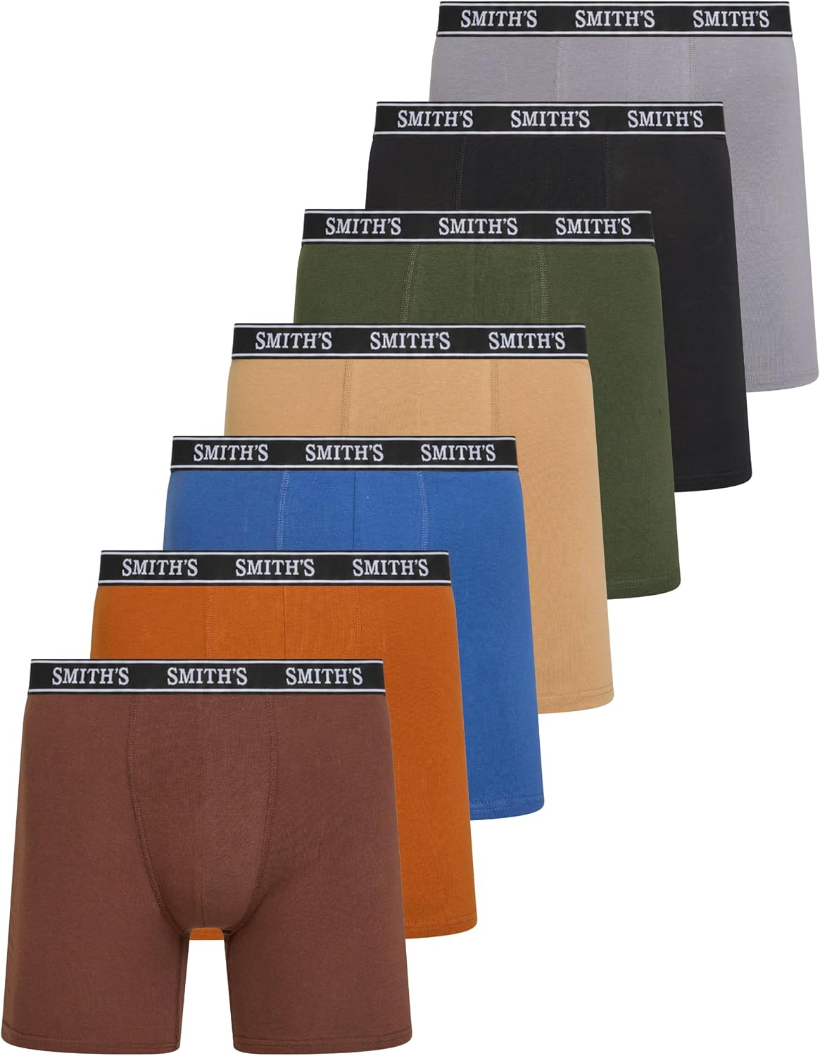 Smiths Mens Underwear 7 Pack Mens Boxer Briefs for Men Soft Cotton Stretch