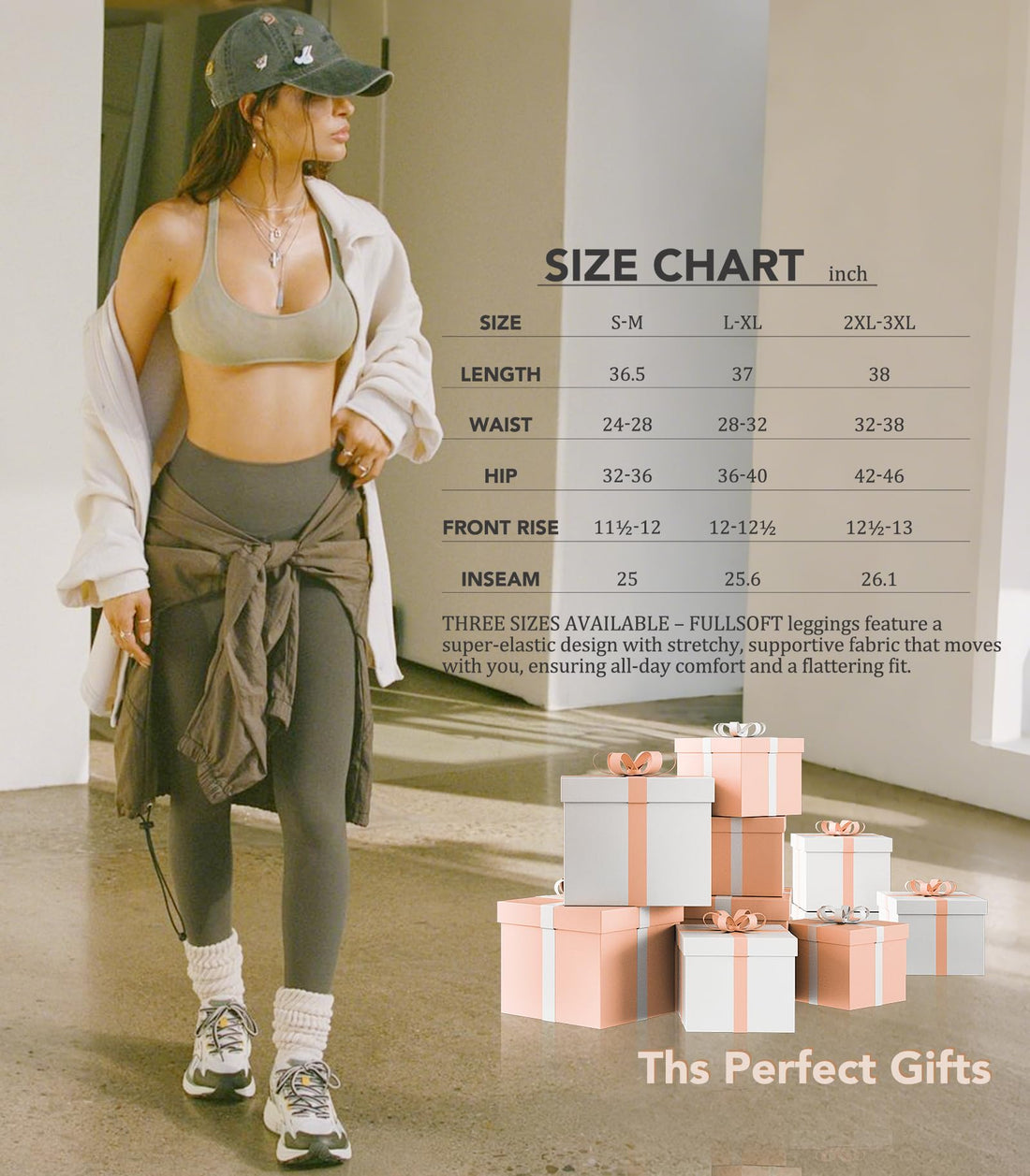 FULLSOFT 3 Pack Leggings for Women High Waisted Soft Black Yoga Pants for Workout Athletic Running Reg & Plus Size