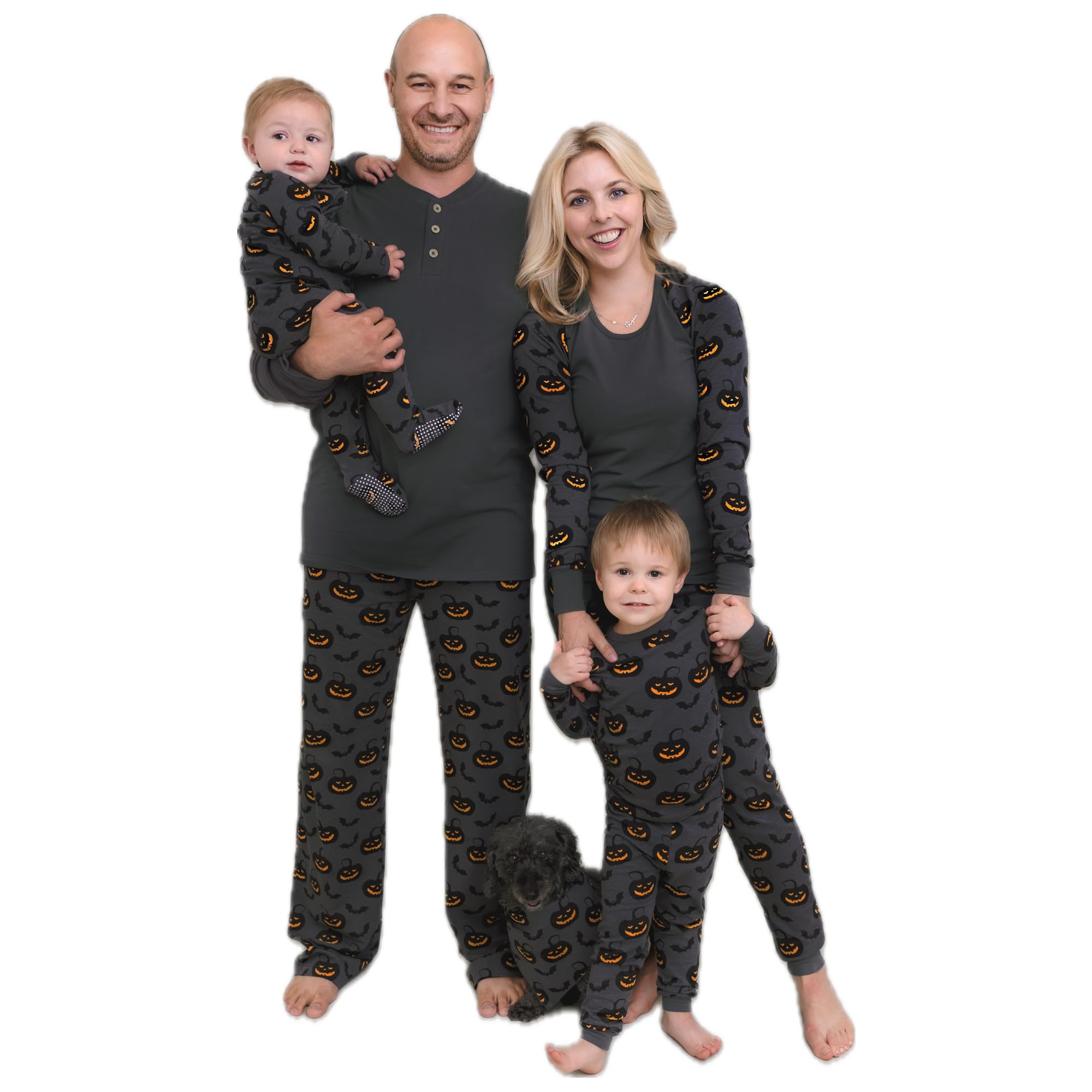 Holiday Family Matching Pajamas sets Organic Cotton Christmas/Halloween Family PJs for Adults, Kids, Baby And Pets