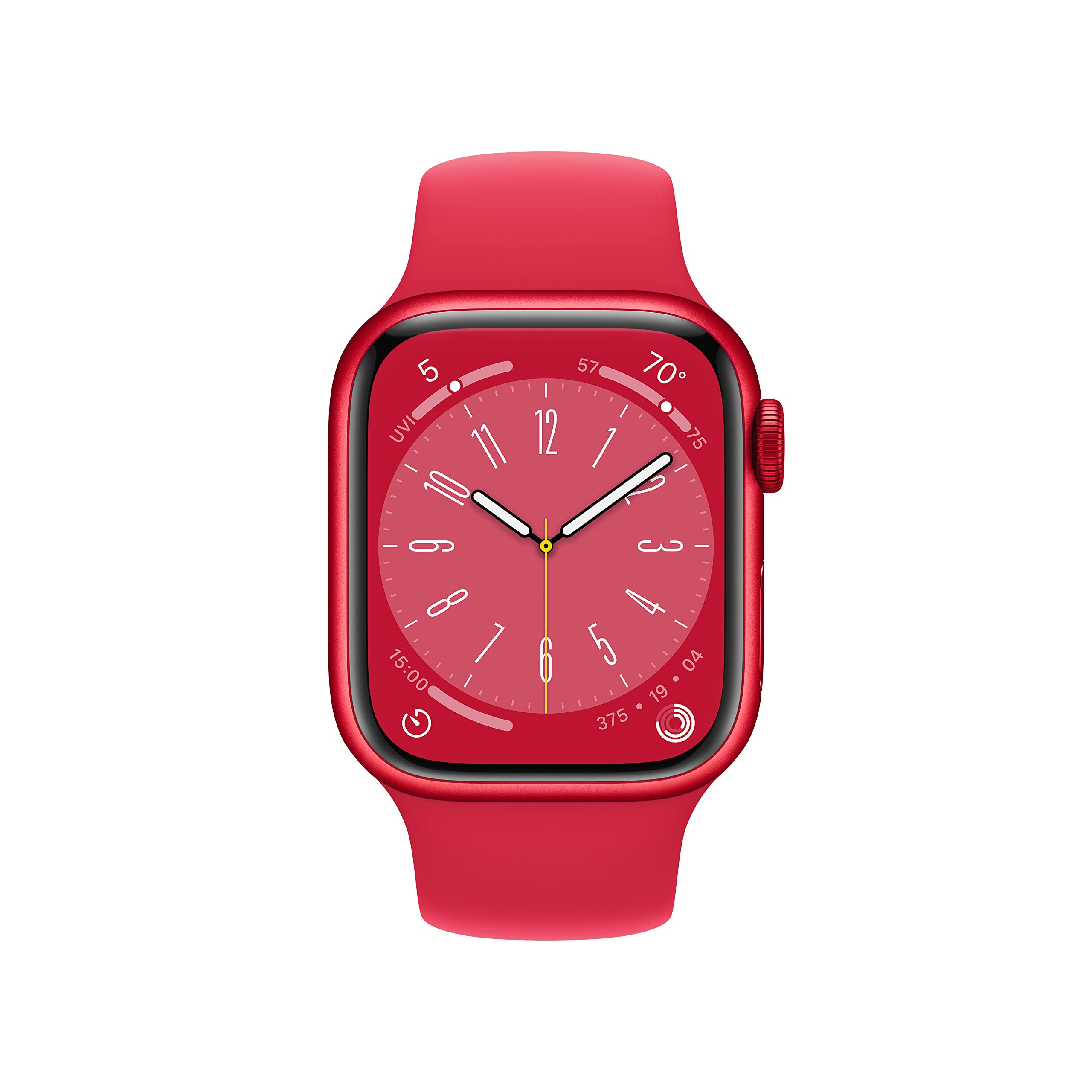 Apple Watch Series 8 [GPS, 45mm] - Midnight Aluminum Case with Midnight Sport Band, M/L (Renewed)