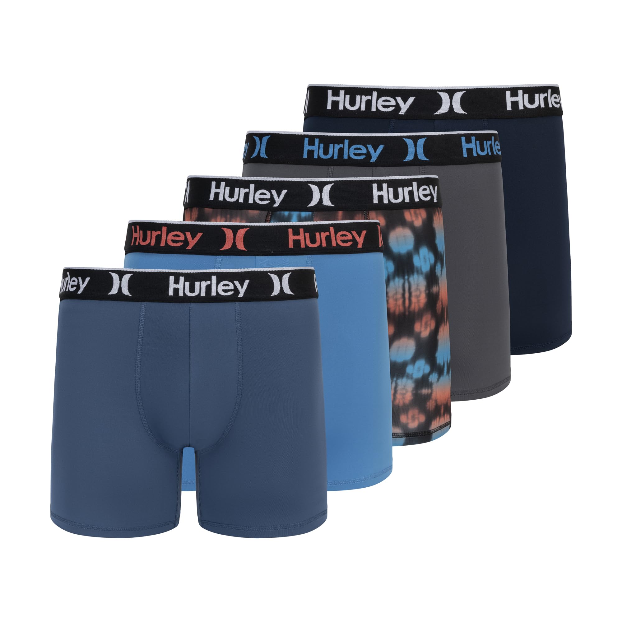 Hurley mens 5 Pack Stretch Boxer Briefs