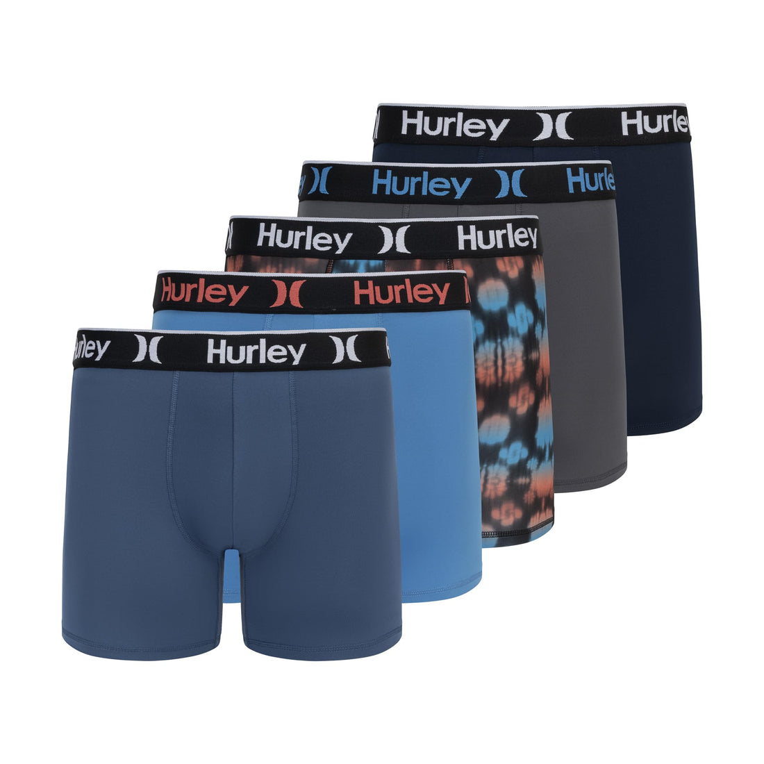 Hurley mens 5 Pack Stretch Boxer Briefs