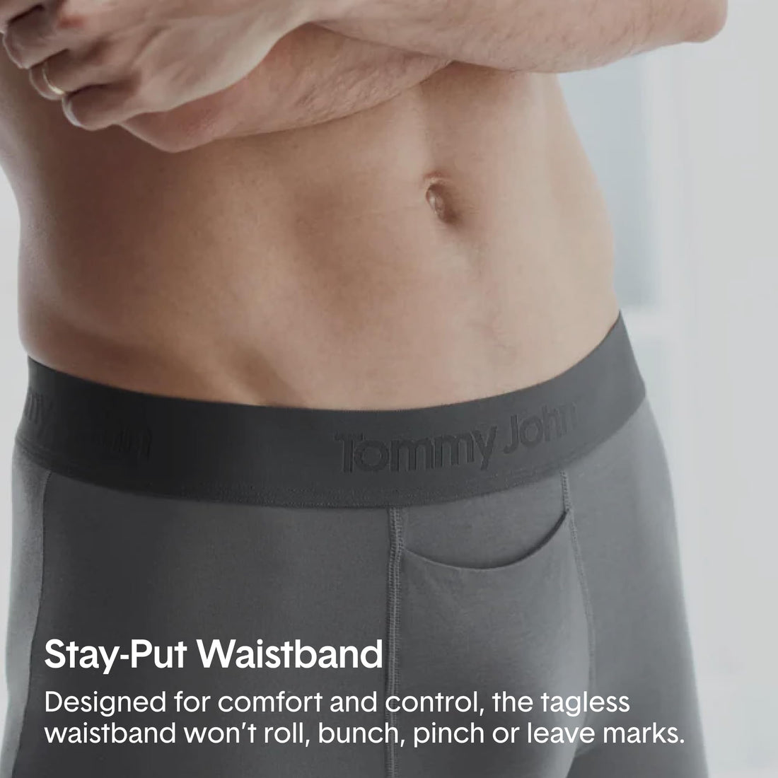 Tommy John Men's Trunk 4” Underwear, Second Skin Boxers with Supportive Contour Pouch, Soft, Breathable Stretch Fabric Boxers