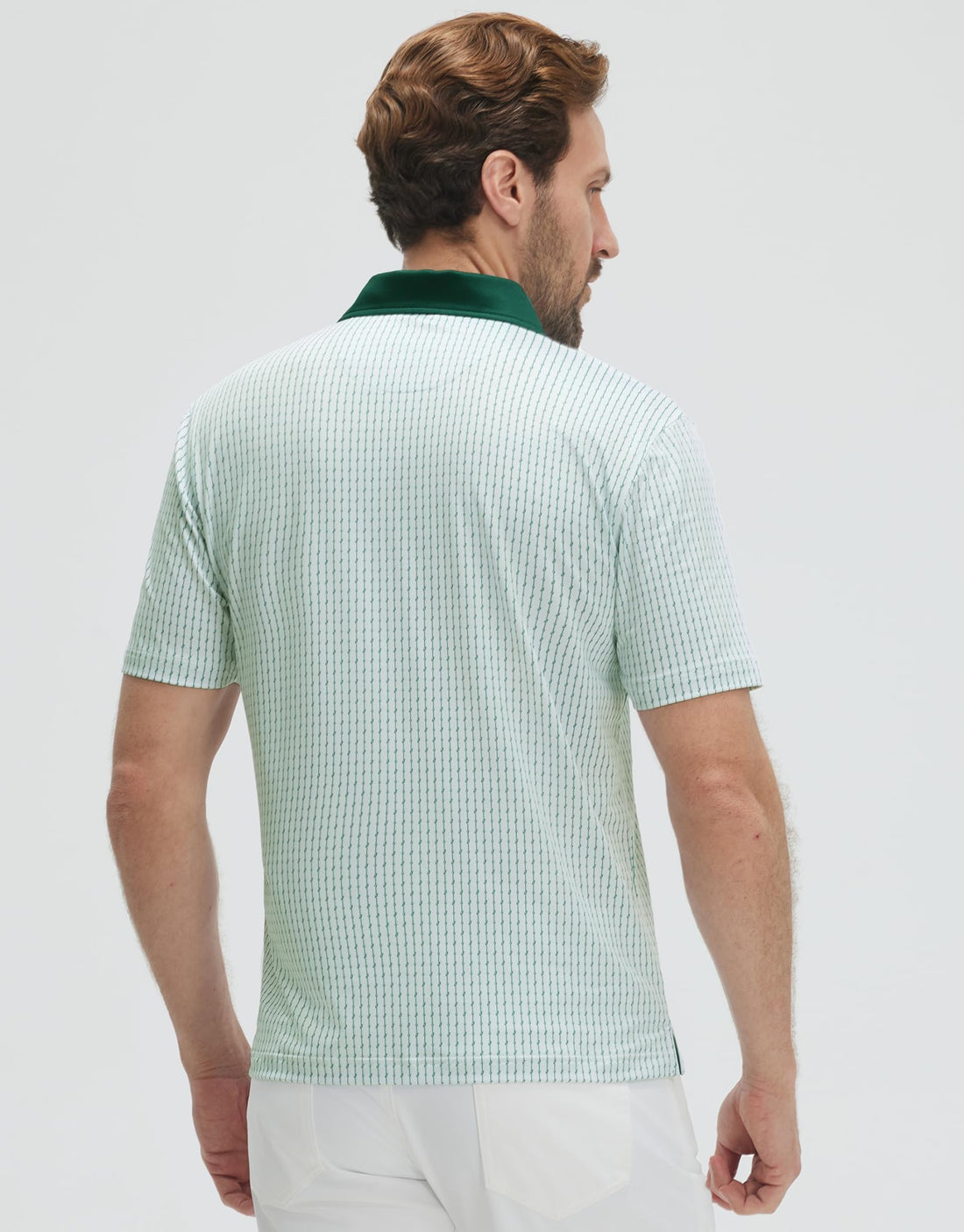 M MAELREG Golf Shirts for Men Short Sleeve Print Patterns Moisture Wicking Performance Lightweight Collared Mens Polo Shirts