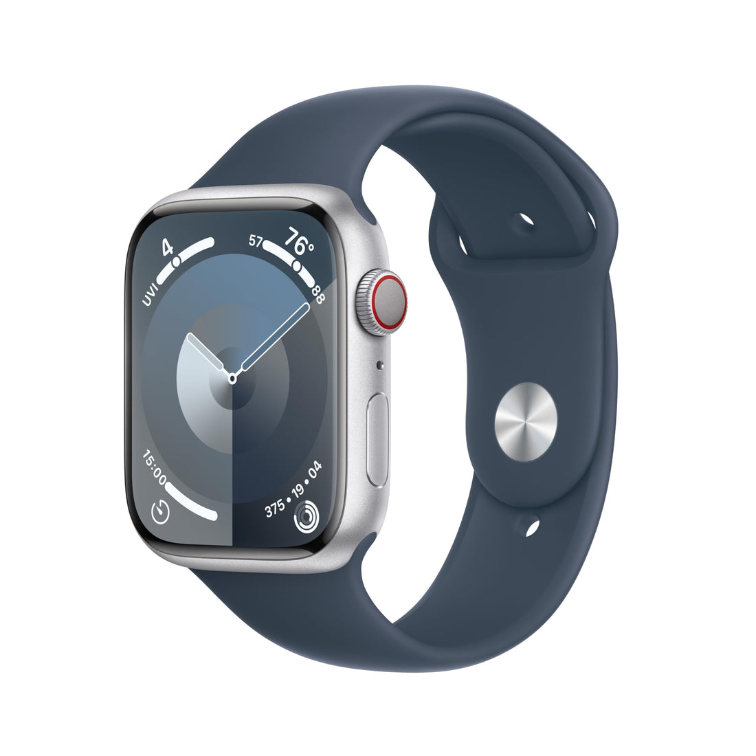 Apple Watch Series 9 [GPS 45mm] Midnight Aluminum Case with Midnight Sport Band M/L (Renewed)