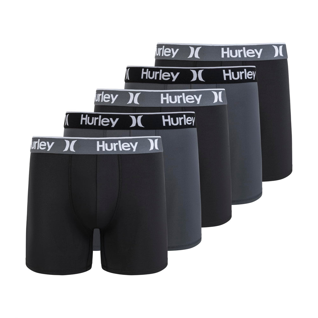 Hurley mens 5 Pack Stretch Boxer Briefs