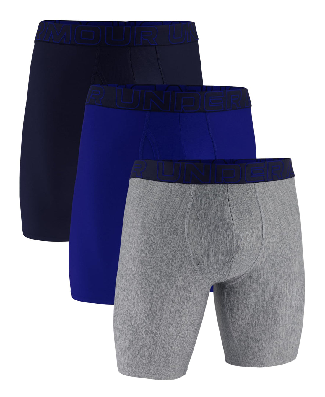Under Armour Men's Performance Tech Long-Leg Boxerjock Brief Underwear, 9" Inseam, All-Day Comfort & Ultra-Soft, 3-Pack