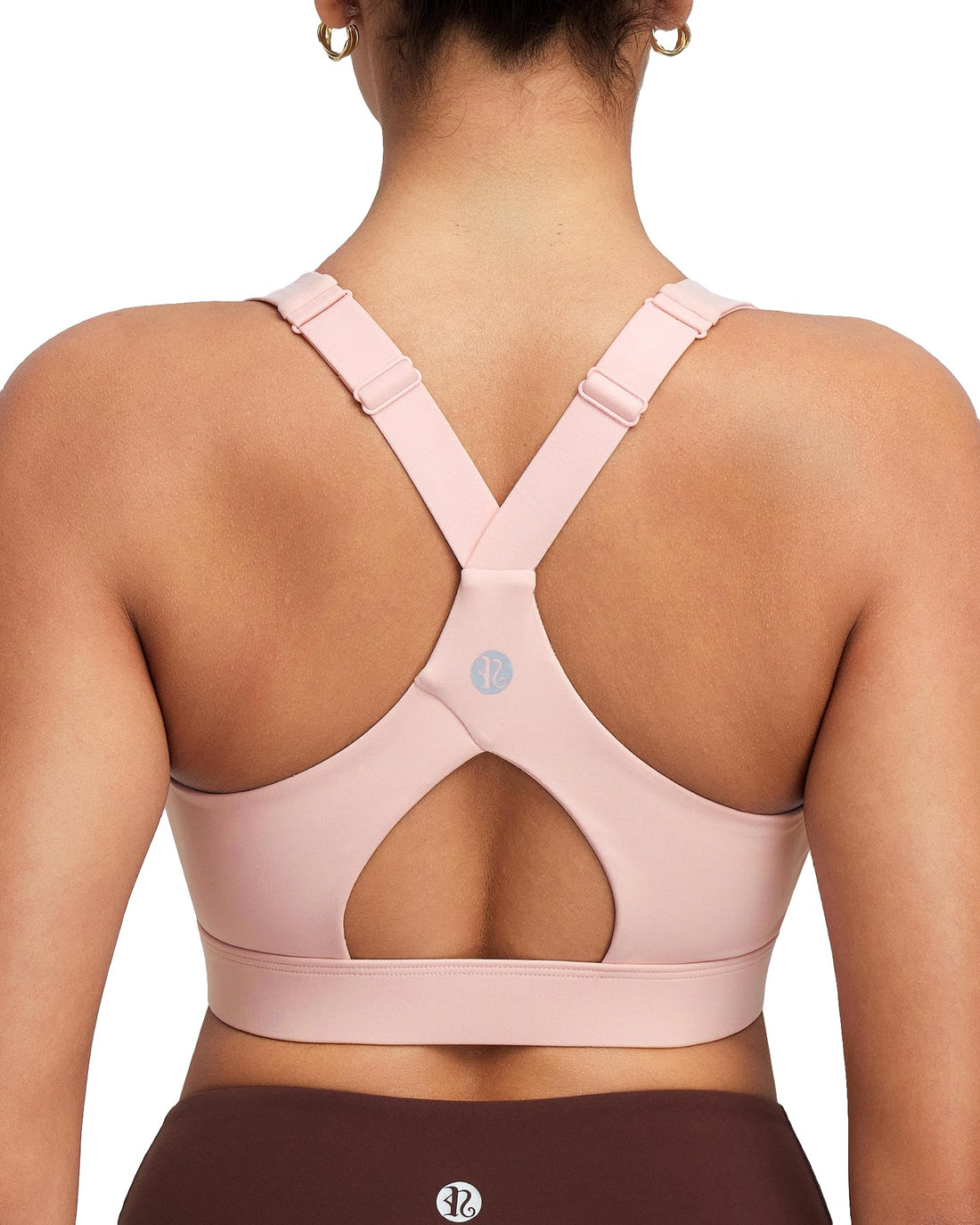 RUNNING GIRL Sports Bra for Women High Support, Molded Cup High Impact Sports Bras with Sewn in Pads Workout Running Bra