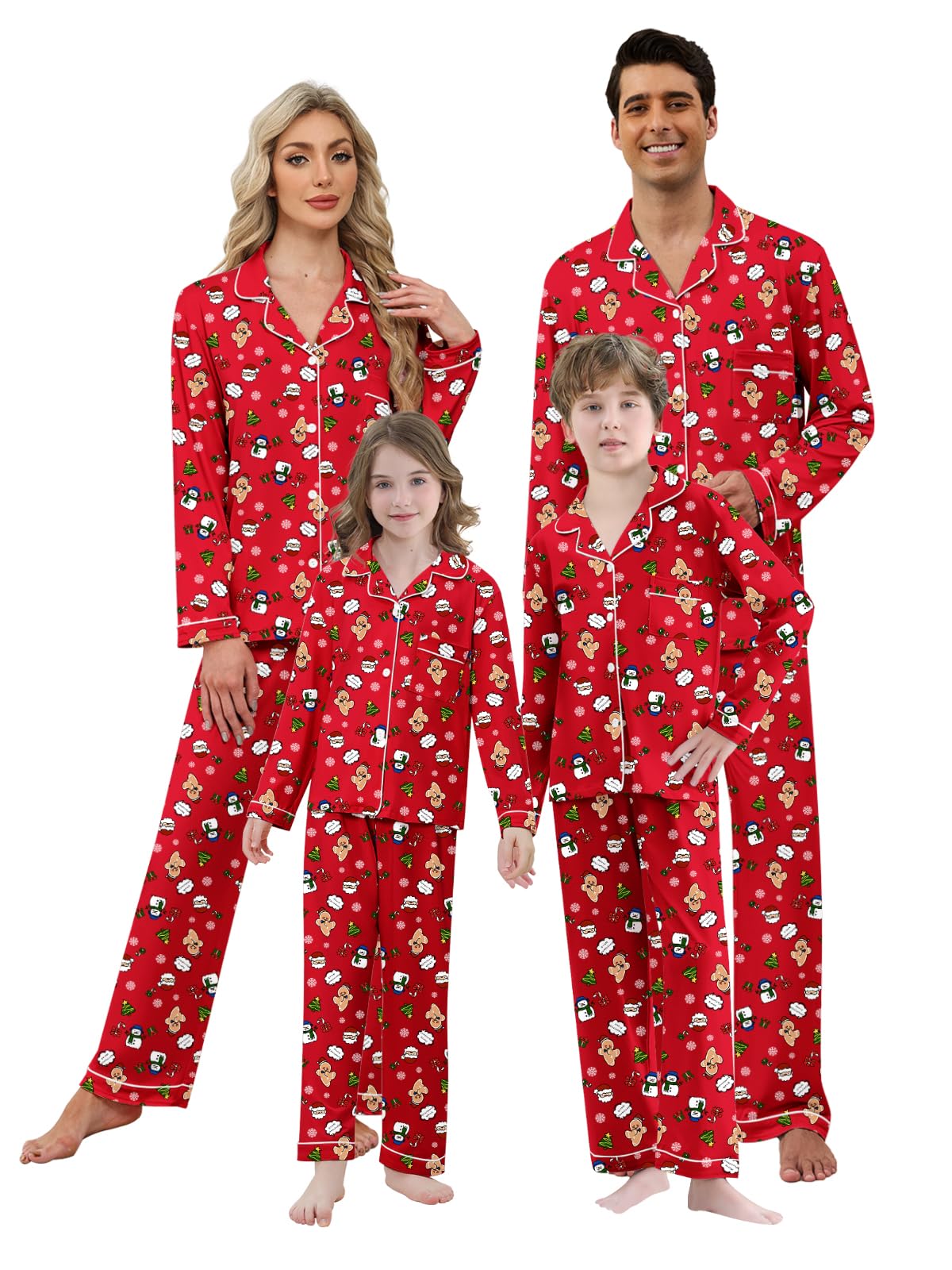 Umeyda Christmas Family Matching Pajamas Festival Sleepwear for Adults Kids
