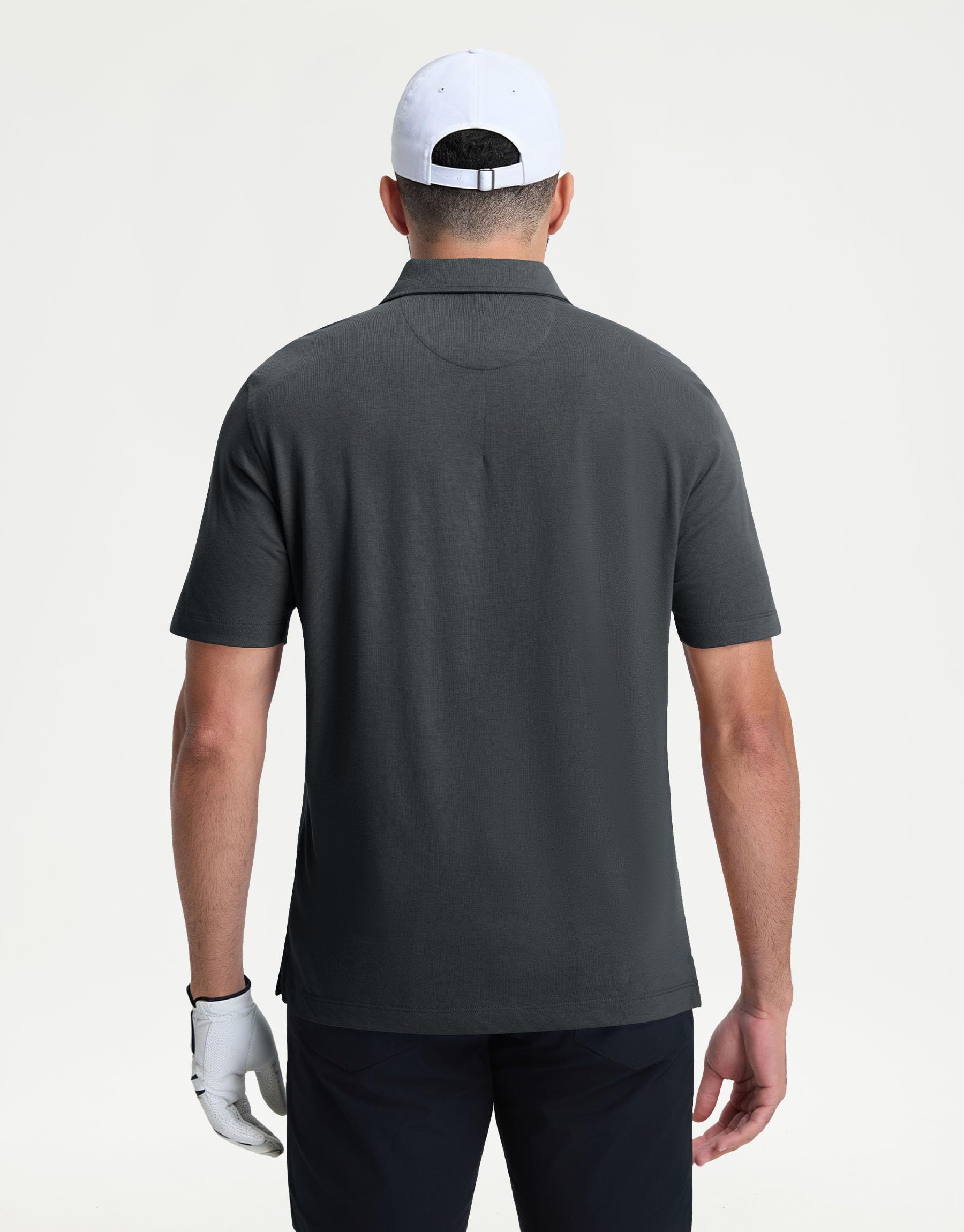 M MAELREG Mens Golf Shirts Short Sleeve Lightweight Soft Cotton Blend with Pocket Summer Casual Daily Wear