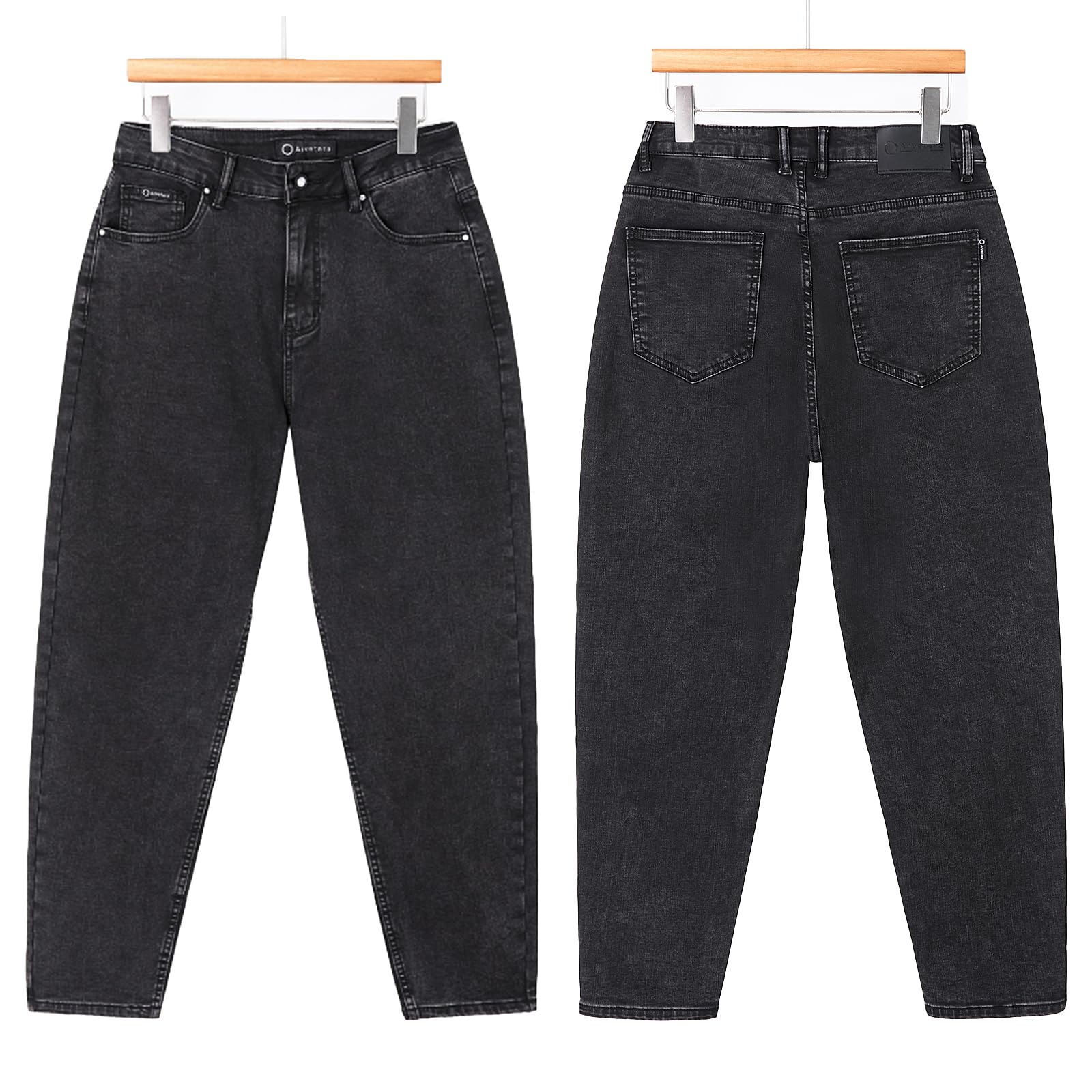 Fleece Lined Jeans Men Winter Stretch Denim Warm Pants Loose Casual Jeans