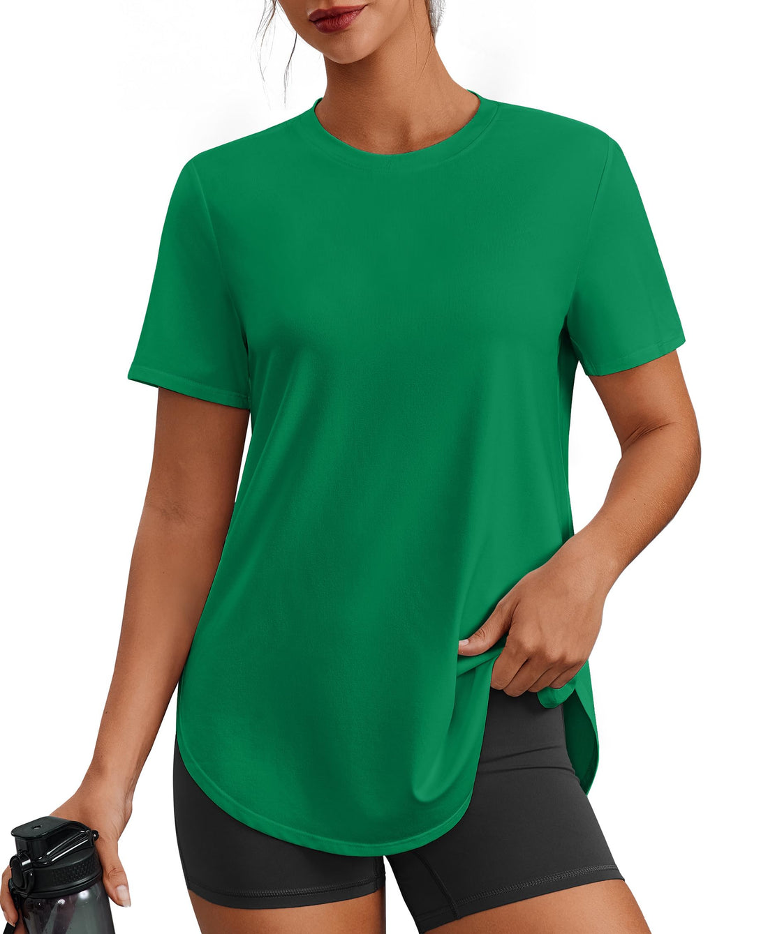 PINSPARK Workout Tops for Women Short Sleeve Athletic Shirts UPF 50+ Quick Dry Running Outfits for Exercise Gym Hiking S-3XL