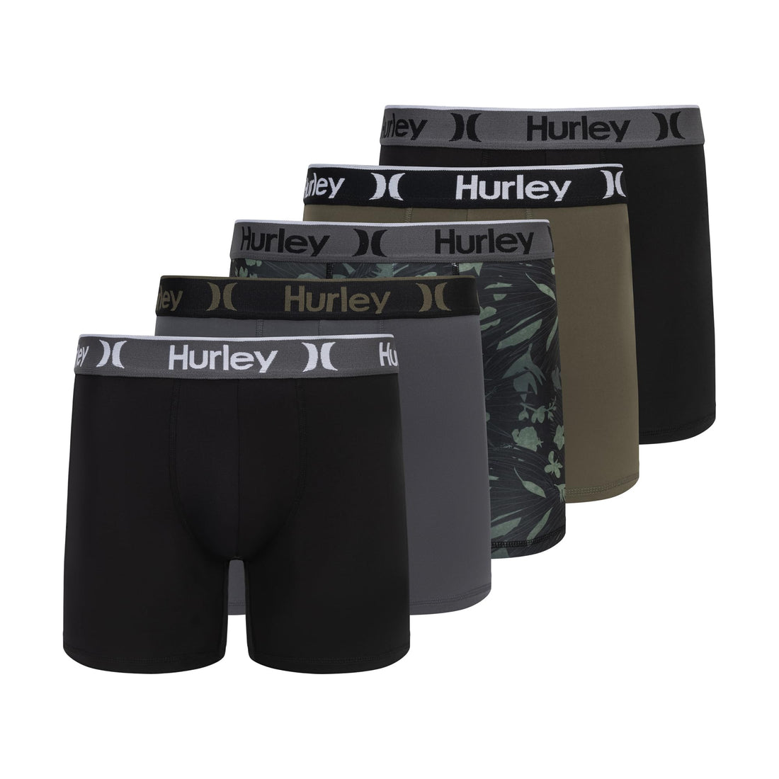 Hurley mens 5 Pack Stretch Boxer Briefs