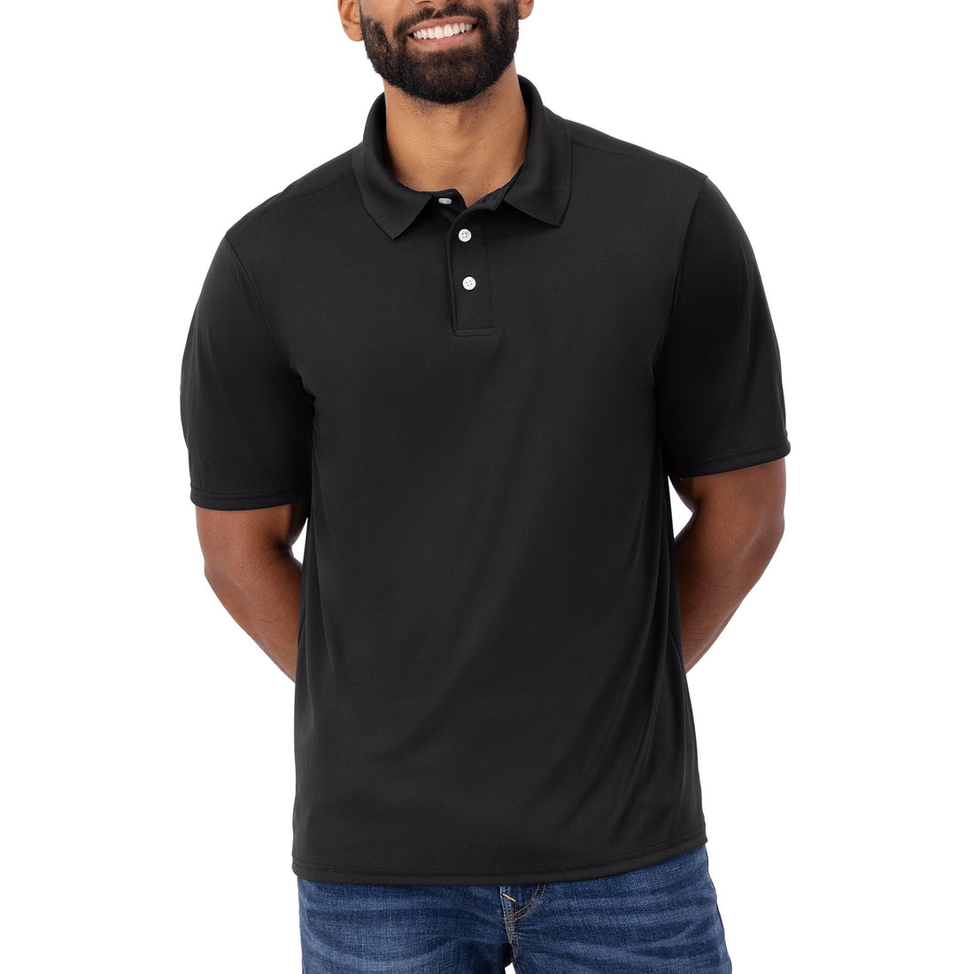 Hanes Men's Cool DRI Polo Shirt, Quick-Drying Performance Polo for Men, UPF Protection