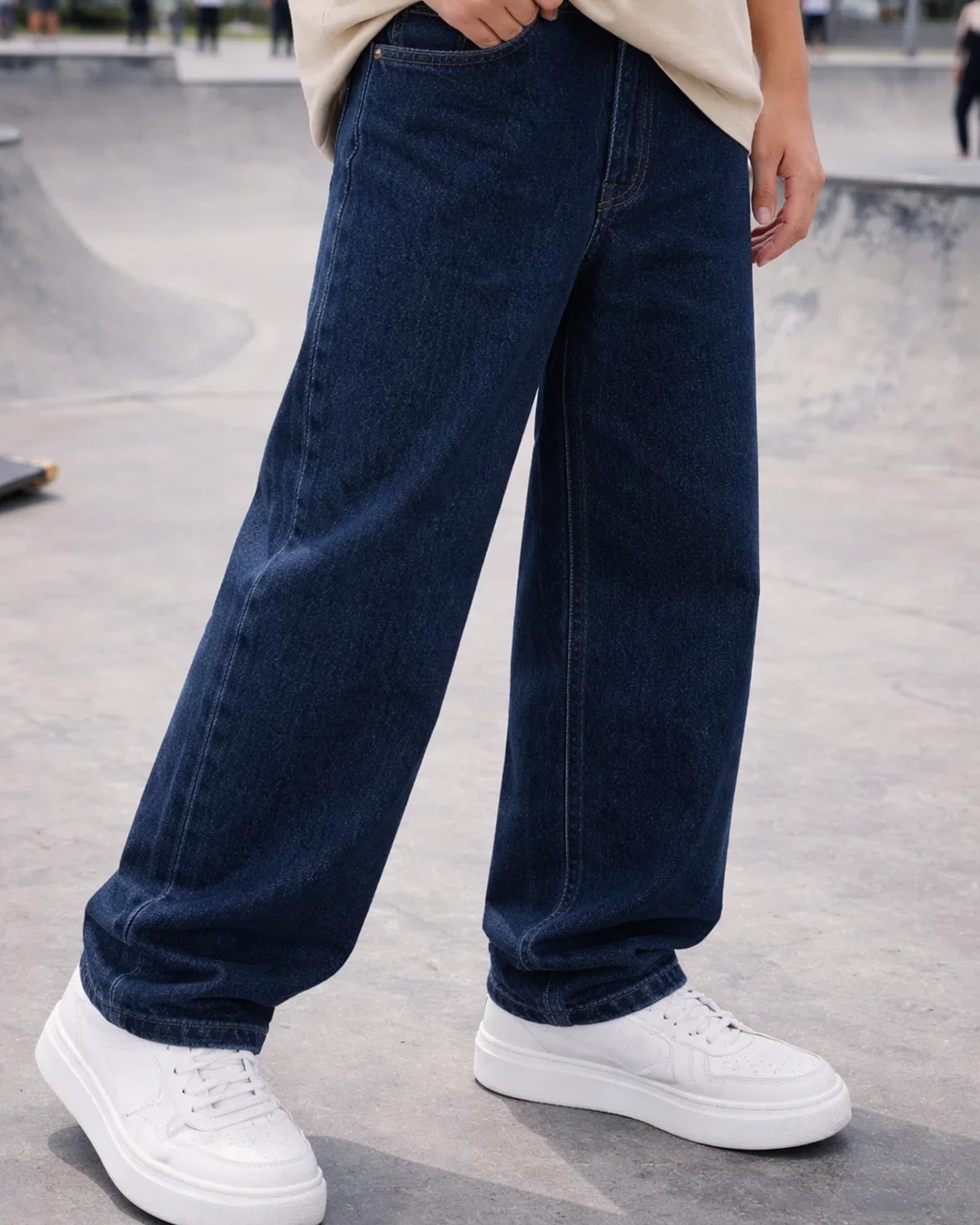 Volcom Boys' Regular Fit Pull-On Denim Jeans, 5-Pocket Style | Relaxed Comfort That Moves with Growing Kids, a Classic Timeless Look for School, Weekends or Everyday Wear