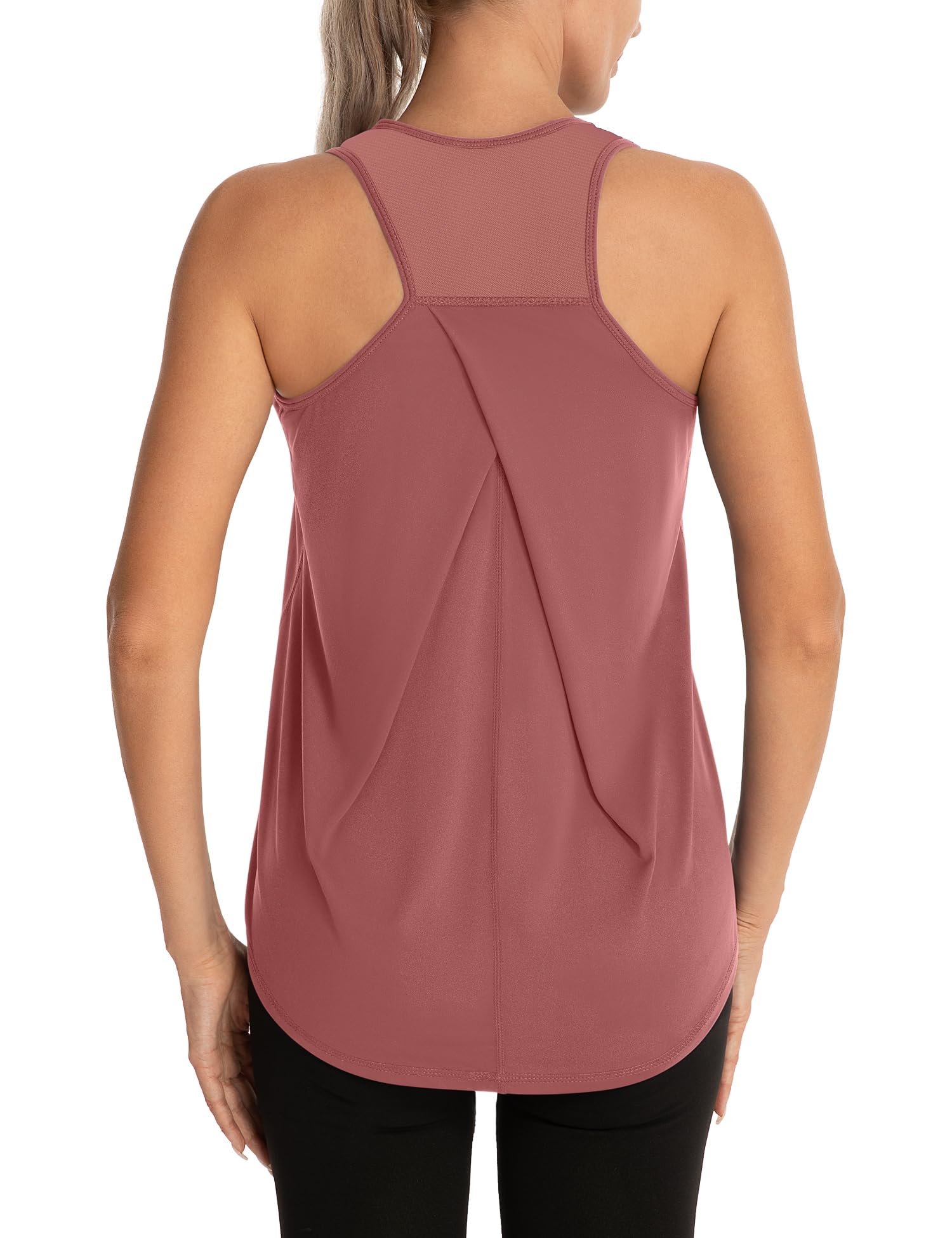 Aeuui Womens Workout Tops for Women Racerback Tank Tops Mesh Yoga Shirts Athletic Running Tank Tops Sleeveless Gym Clothes