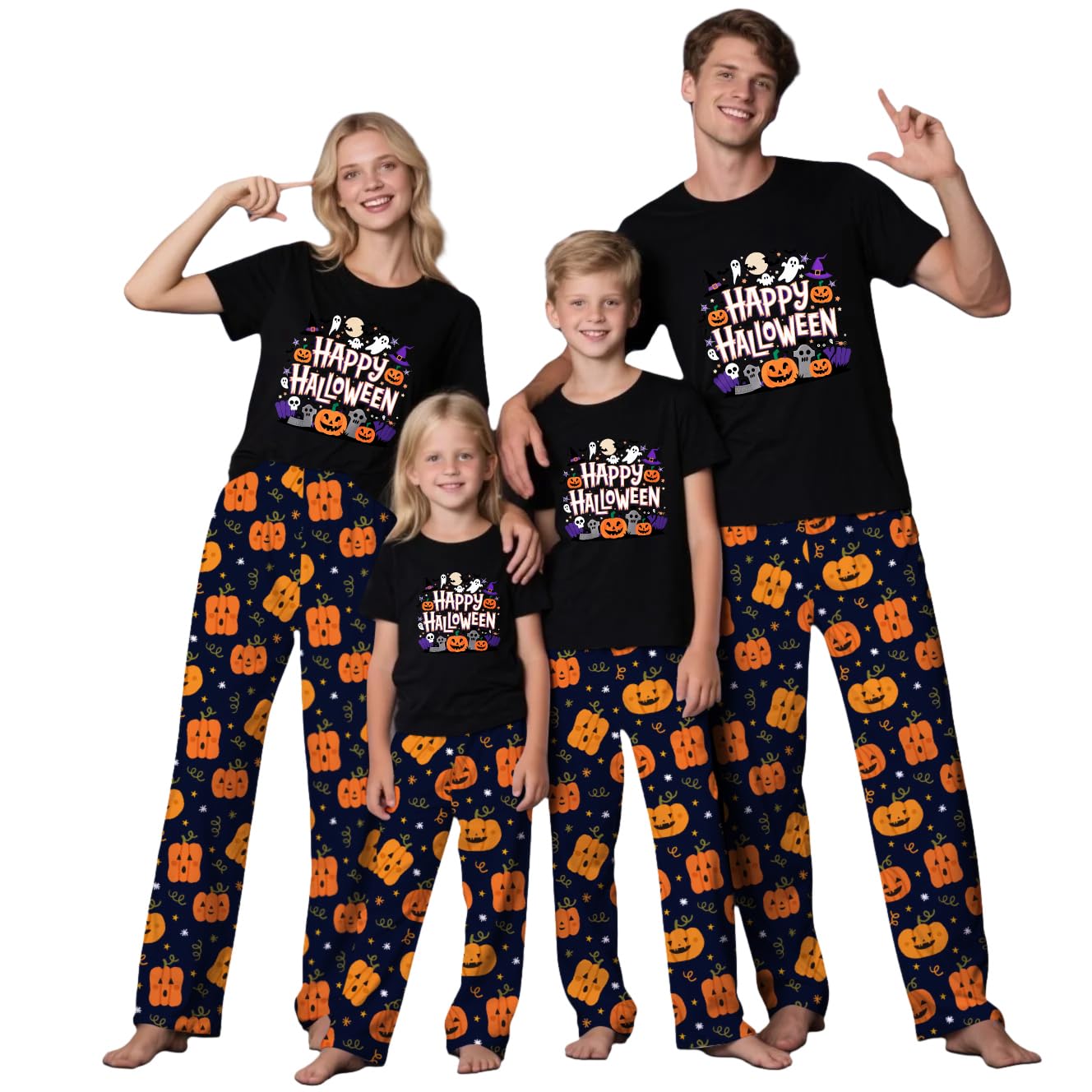 TEERAPHIQUE Halloween Pajamas for Family Couples Holiday PJS Matching Sets