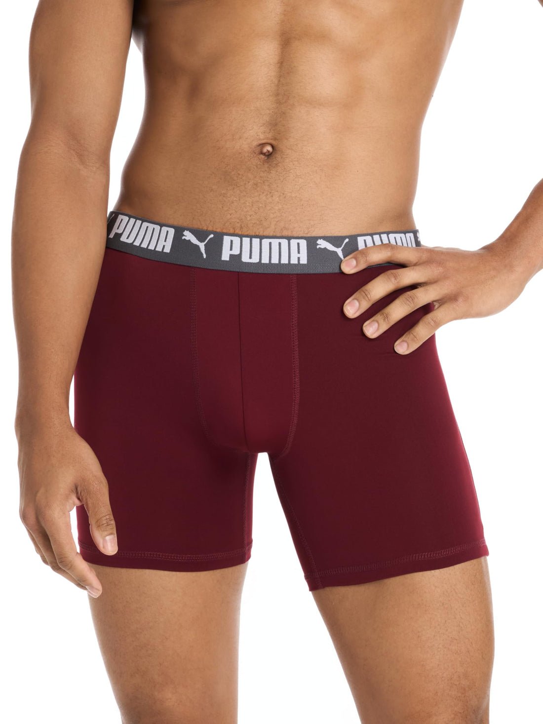 PUMA Men's 5 Pack Performance Boxer Briefs