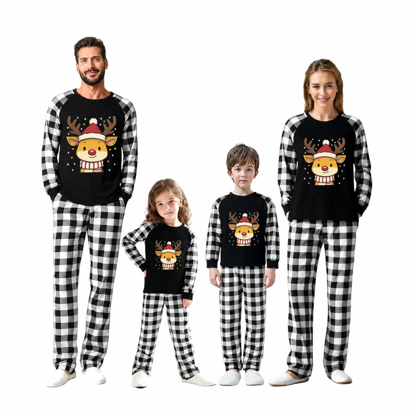 Family Christmas Match Pajamas Christmas Family Pjs Sets With Pocket