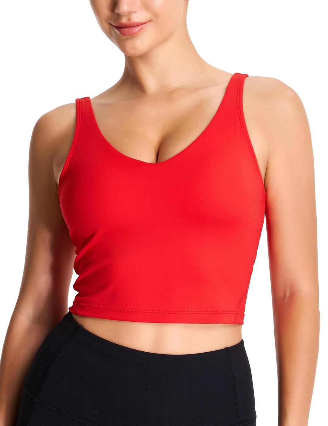 THE GYM PEOPLE Womens' Sports Bra Longline Wirefree Padded with Medium Support