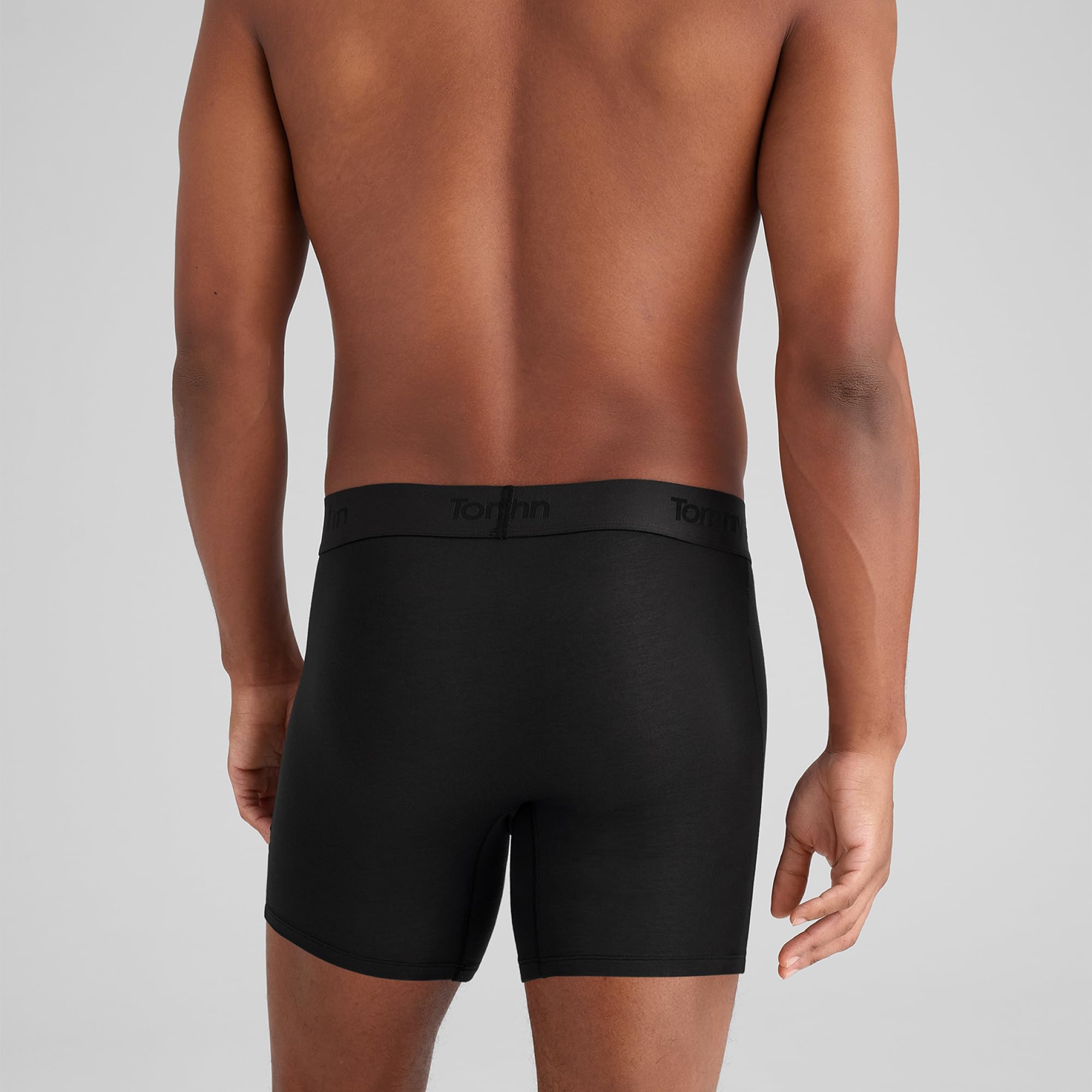 Tommy John Men's Mid-Length Boxer Briefs - Second Skin Fabric - 6" Inseam, Underwear with Contour Pouch and Quick Draw Fly