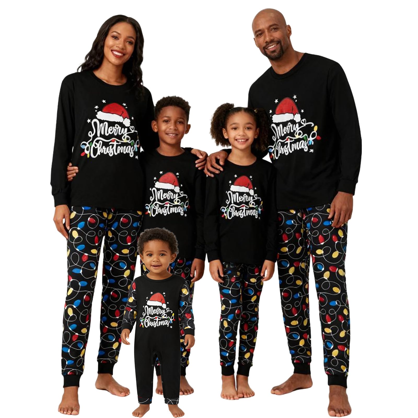 Christmas Pajama Family Matching Pajamas Sets Christmas Pjs Sleepwear Outfits for Christmas Holiday Xmas Party