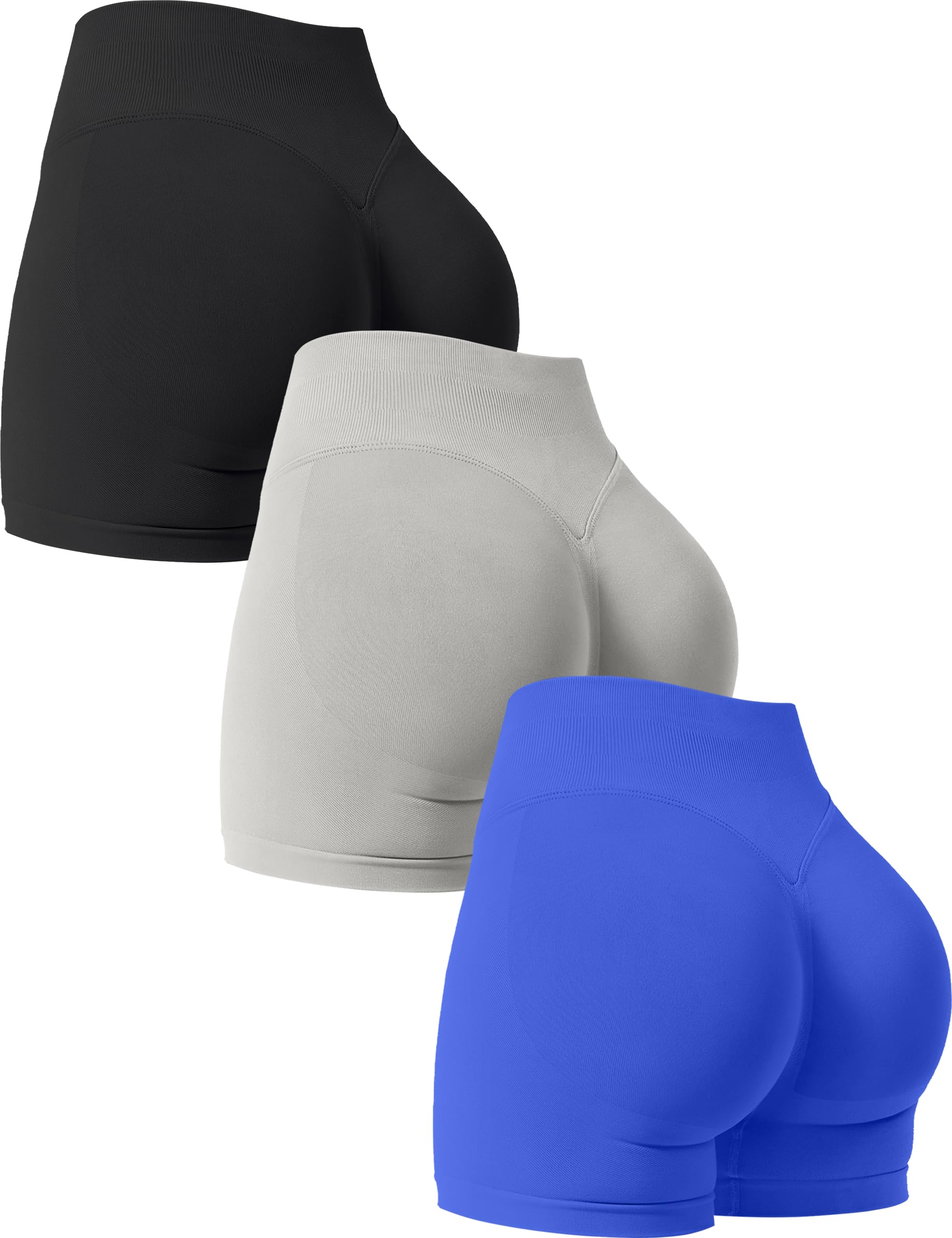 VVX Gym Shorts Women Workout High Waisted Scrunch Butt Lifting Tummy Control Seamless Yoga Biker Spandex Booty Shorts 3 Pack