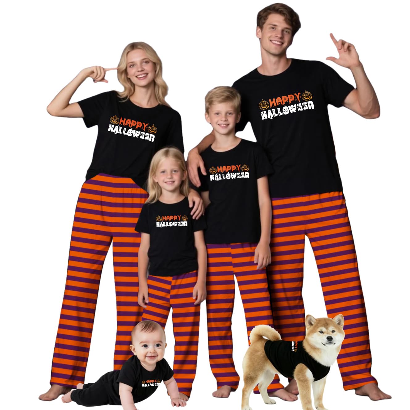 TEERAPHIQUE Halloween Pajamas for Family Couples Holiday PJS Matching Sets