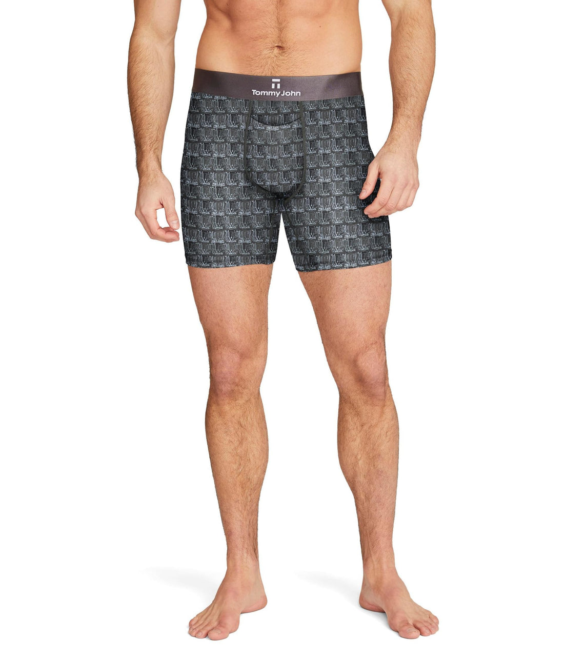 Tommy John Men's Mid-Length Boxer Briefs - Second Skin Fabric - 6" Inseam, Underwear with Contour Pouch and Quick Draw Fly