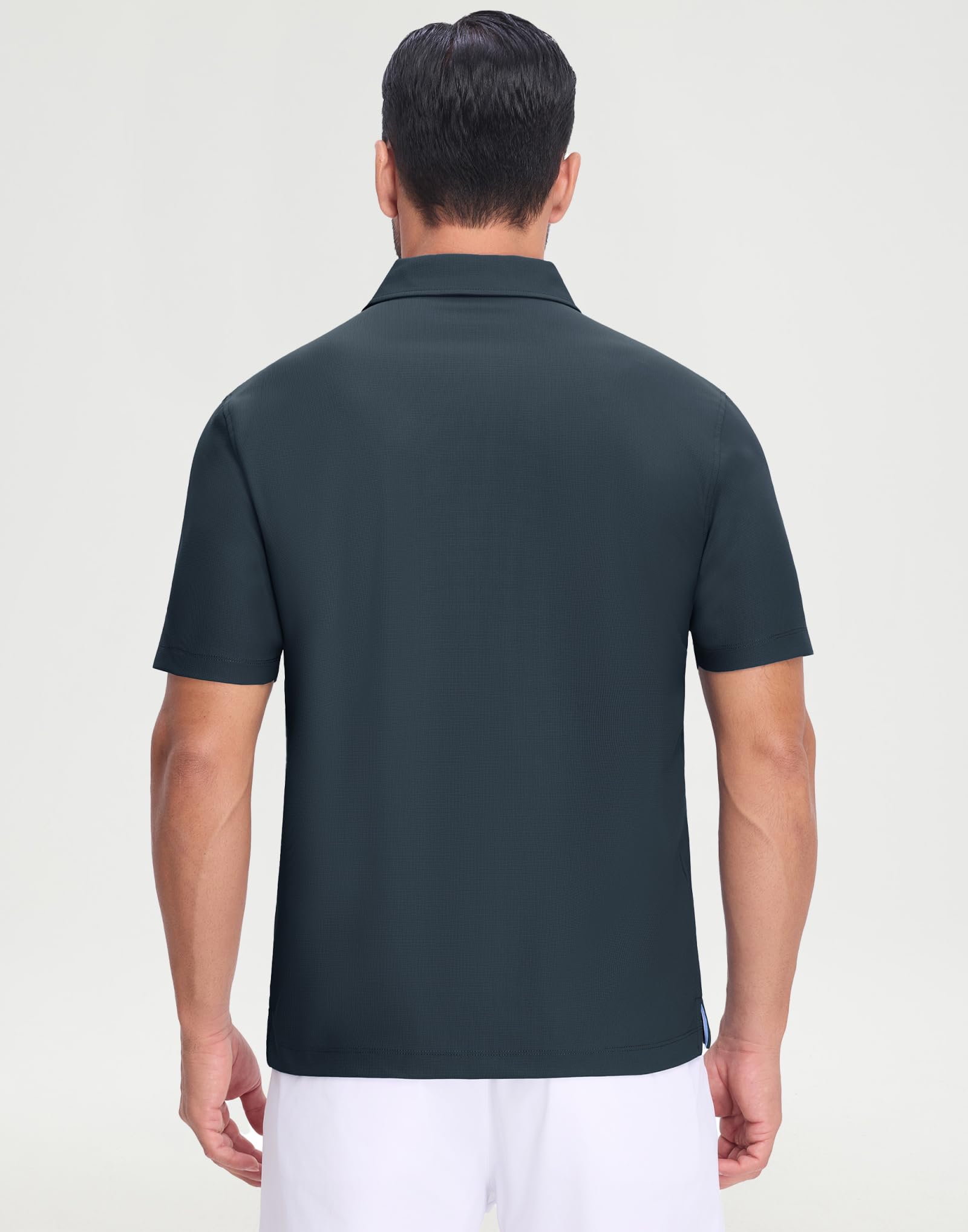 M MAELREG Golf Shirts for Men Dry Fit Waffle Textured Collared Short Sleeve Moisture Wicking Casual Sports Mens Polo Shirts
