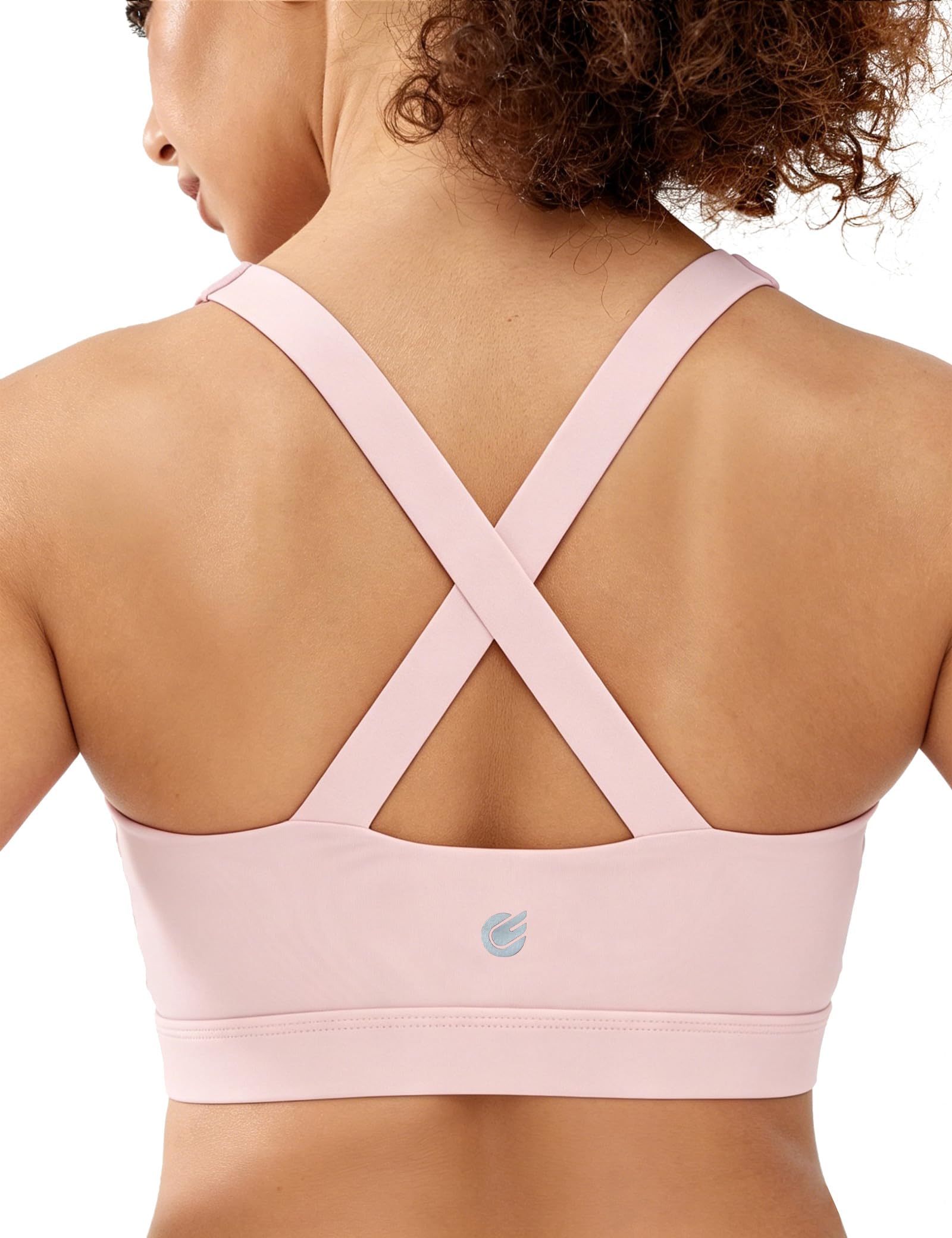 Cordaw Pickleball Sports Bras for Women High Support, Molded Cup Crisscross Back High Impact Workout Yoga Bra