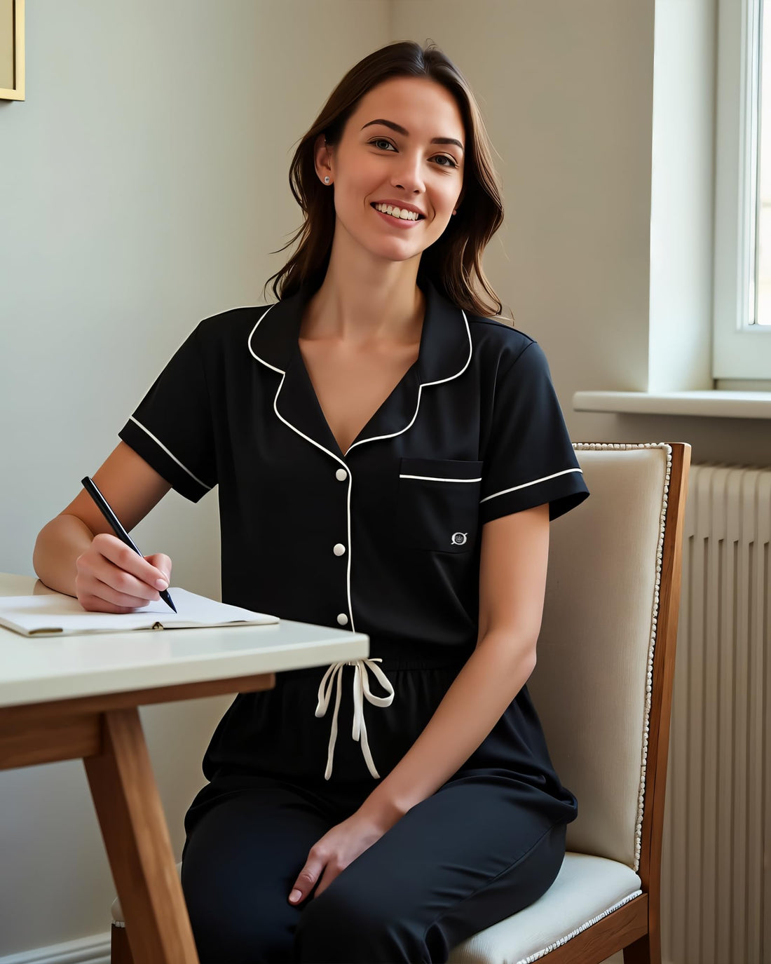 BORN Pajamas for Women Set Button Down