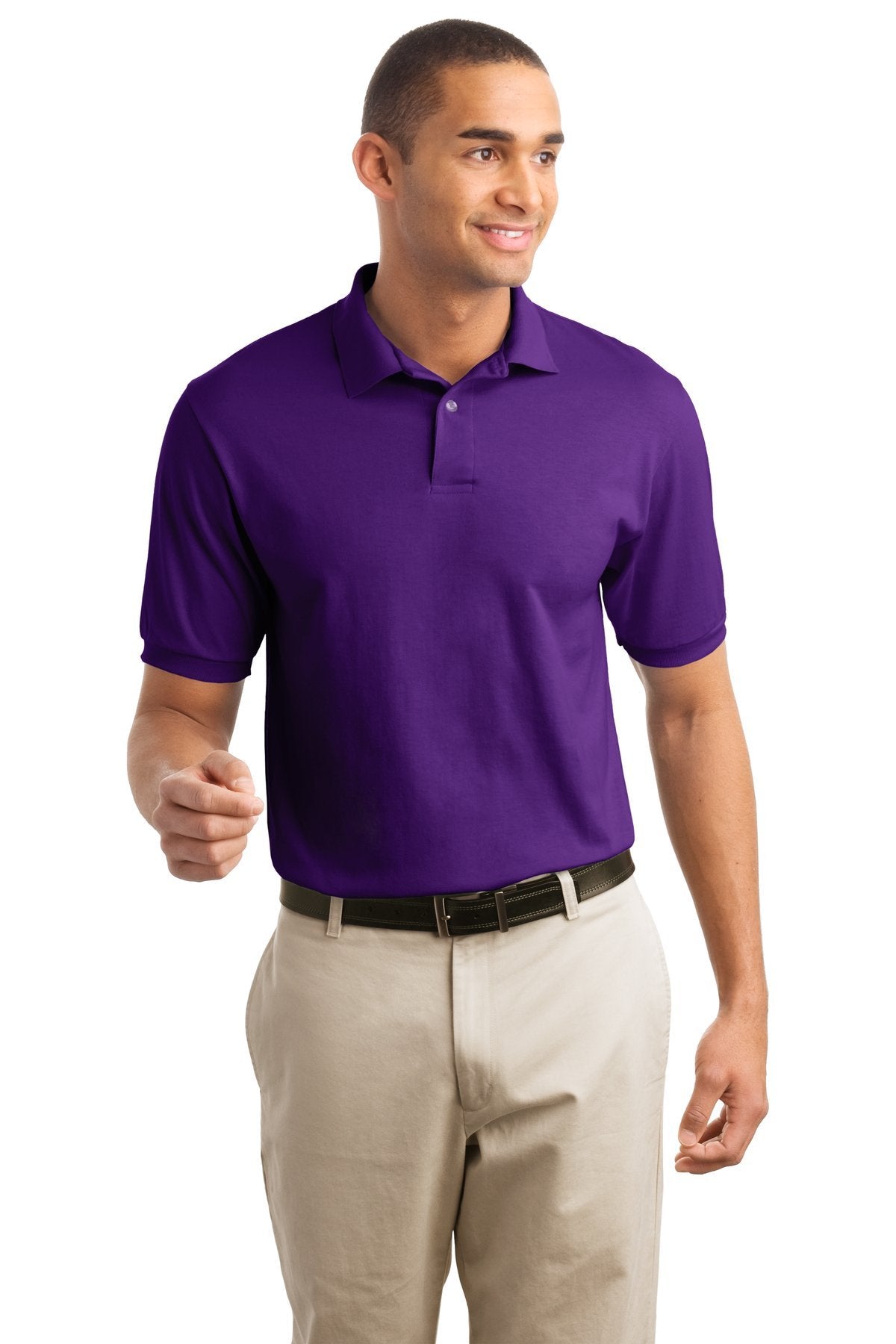 Hanes EcoSmart Men's Polo Shirt, Cotton Jersey